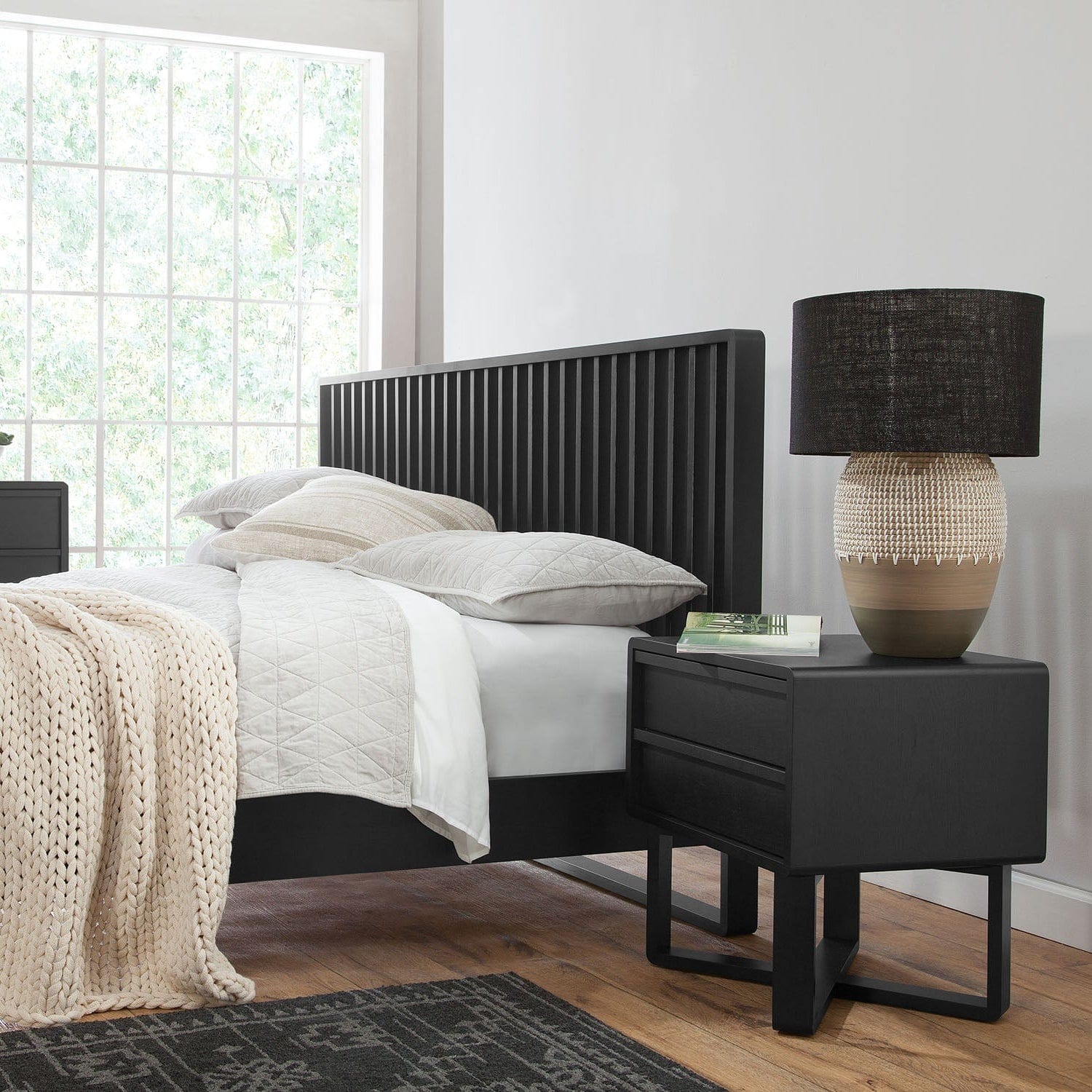 WEST BROTHERS FURNITURE CORSA SLAT HEADBOARD BED