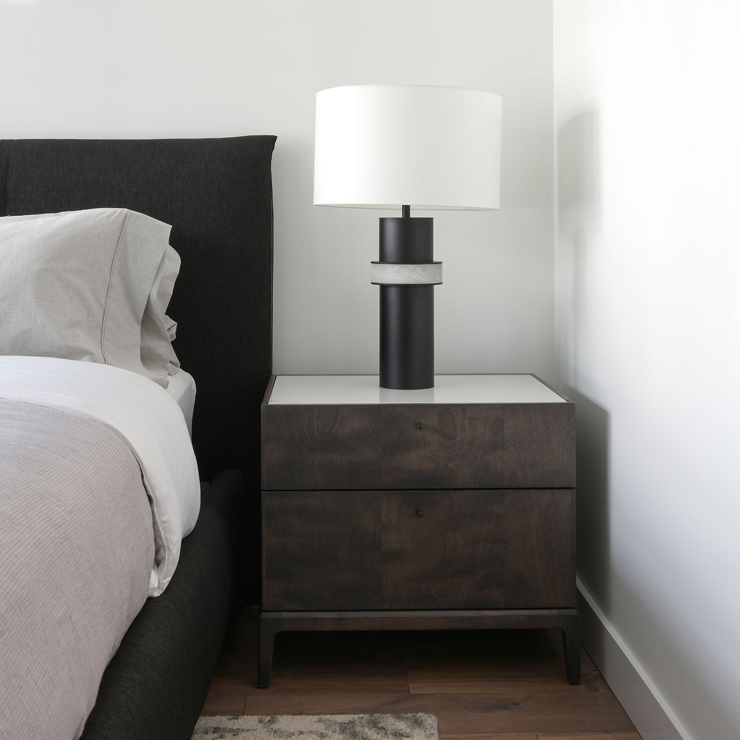 HUPPE HEMRIK 2 DRAWER WIDE NIGHTSTAND