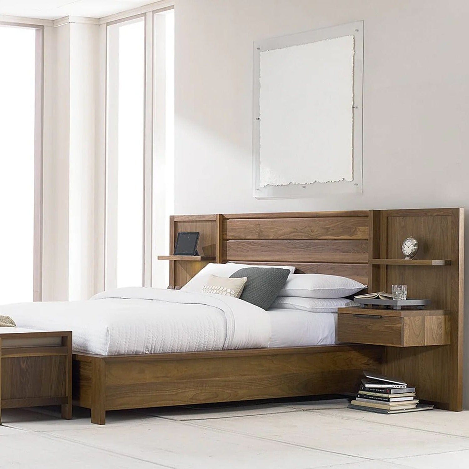 WEST BROTHERS FURNITURE PHASE PANEL BED WITH NIGHTSTANDS