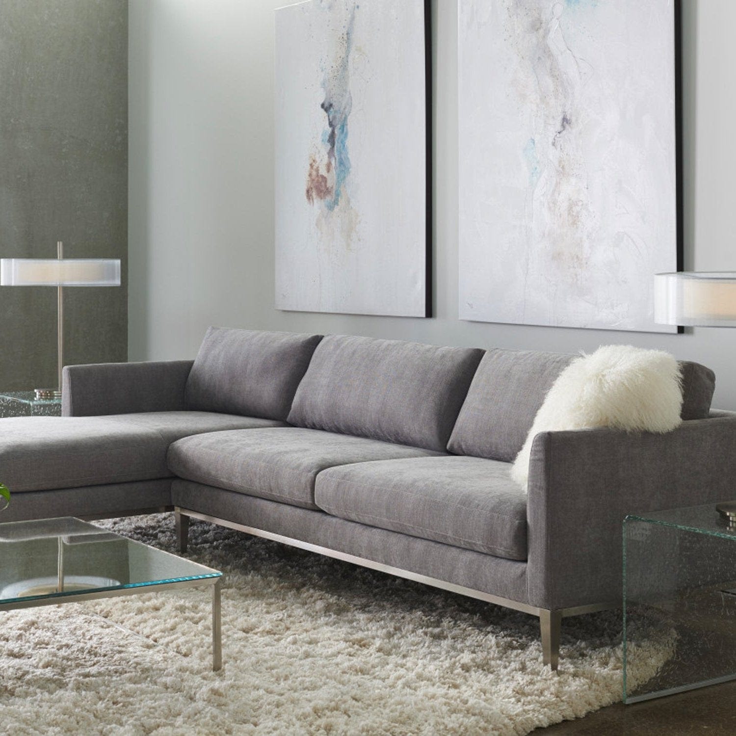 AMERICAN LEATHER HENLEY SECTIONAL