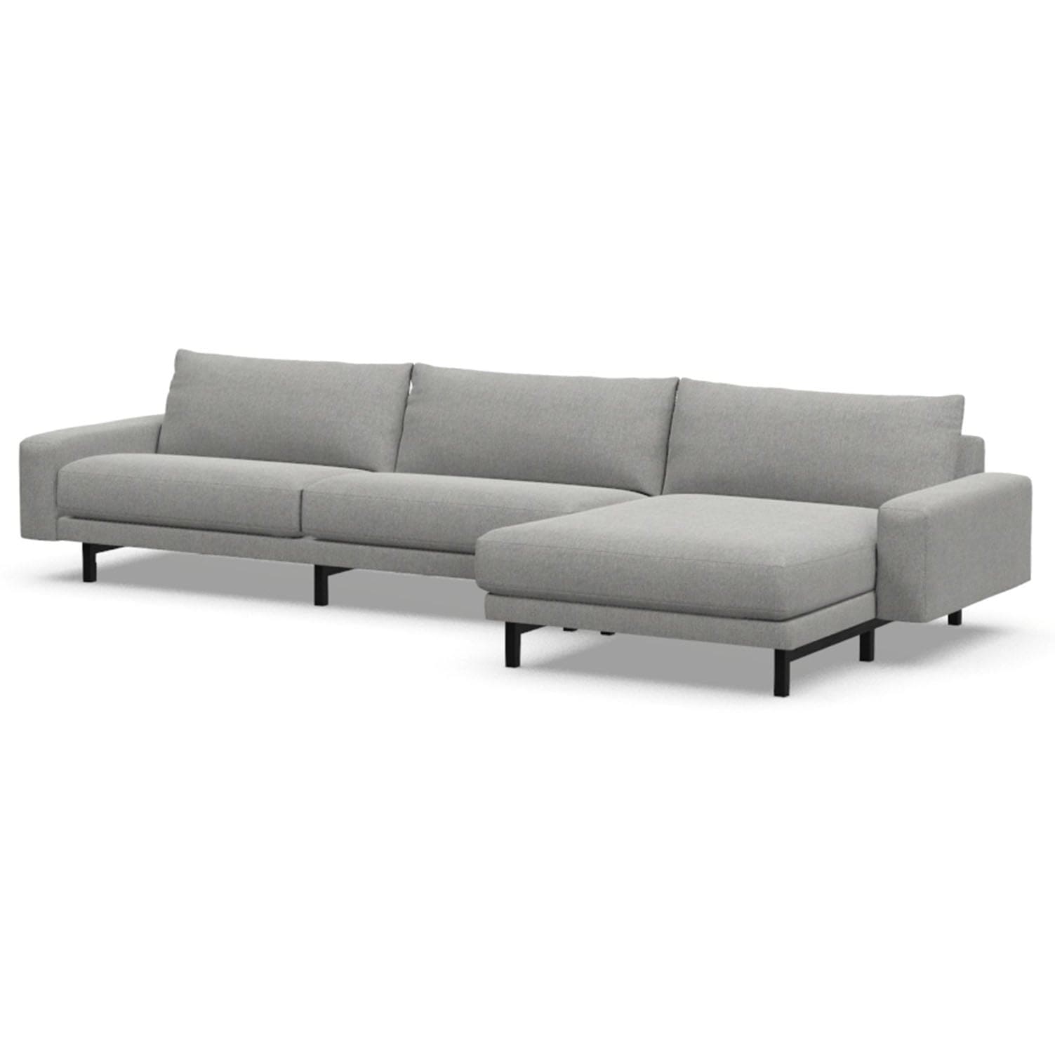 American Leather Montara sectional sofa on an angle on a white background