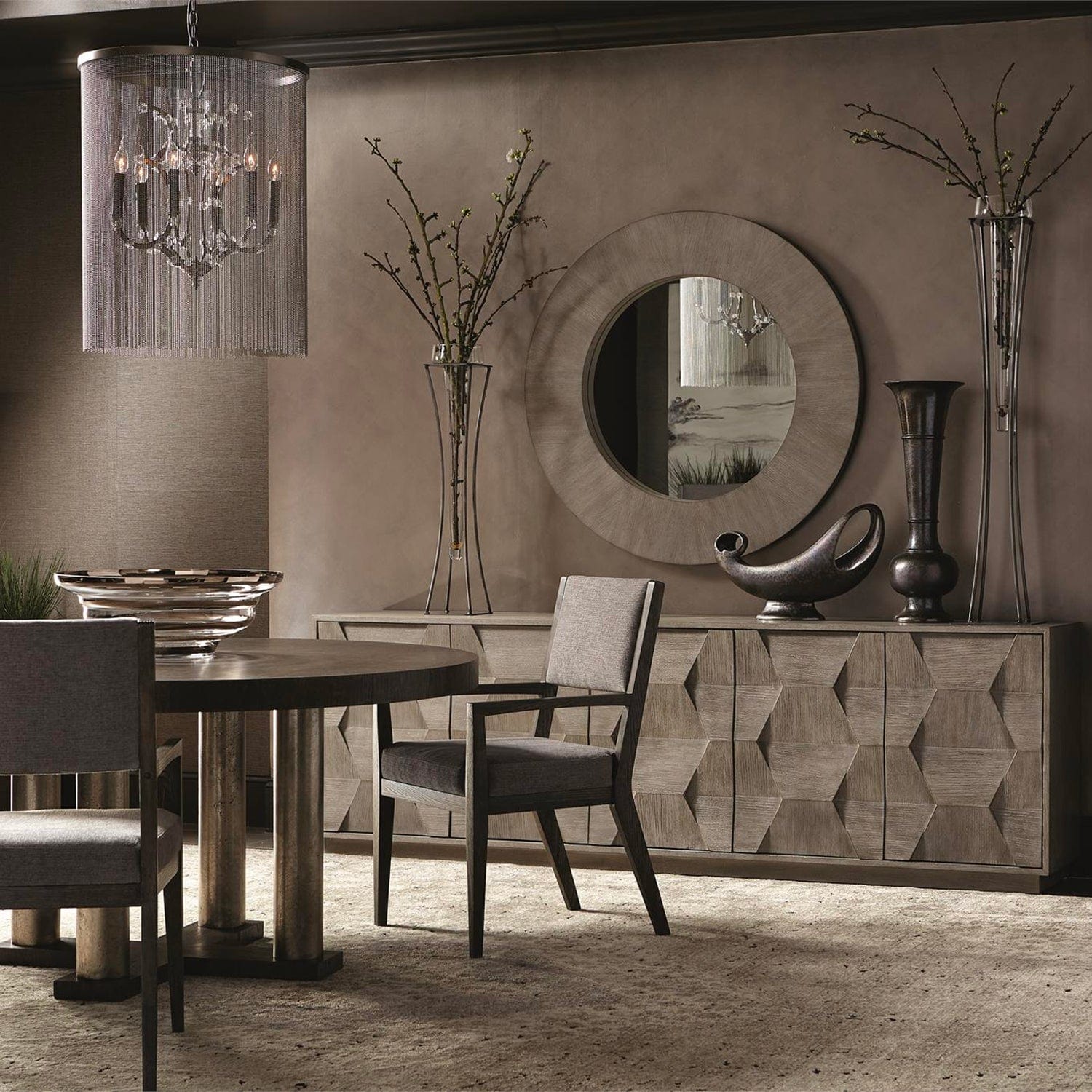 BERNHARDT LINEA BUFFET Cerused Greige