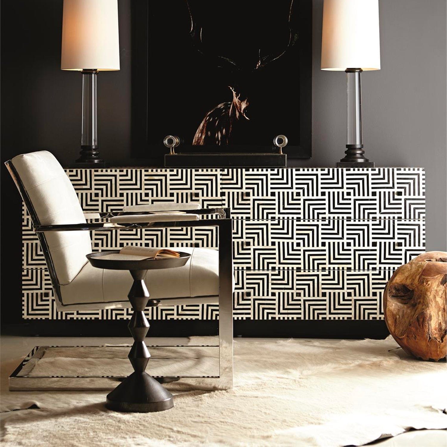 BERNHARDT MIRABELLE CHAIRSIDE TABLE