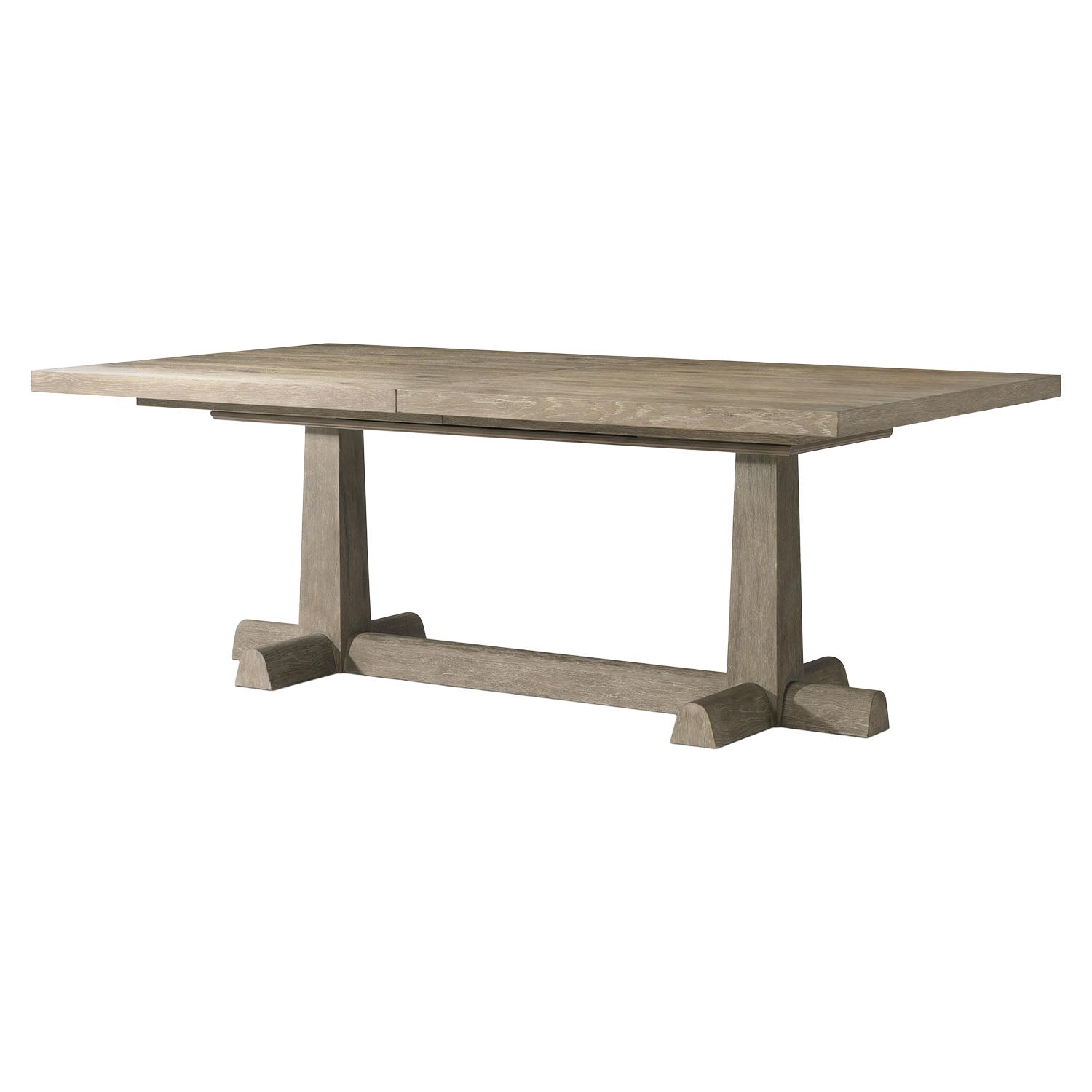 Wooden Tribeca dining table from Bernhardt with a rustic design on a white background