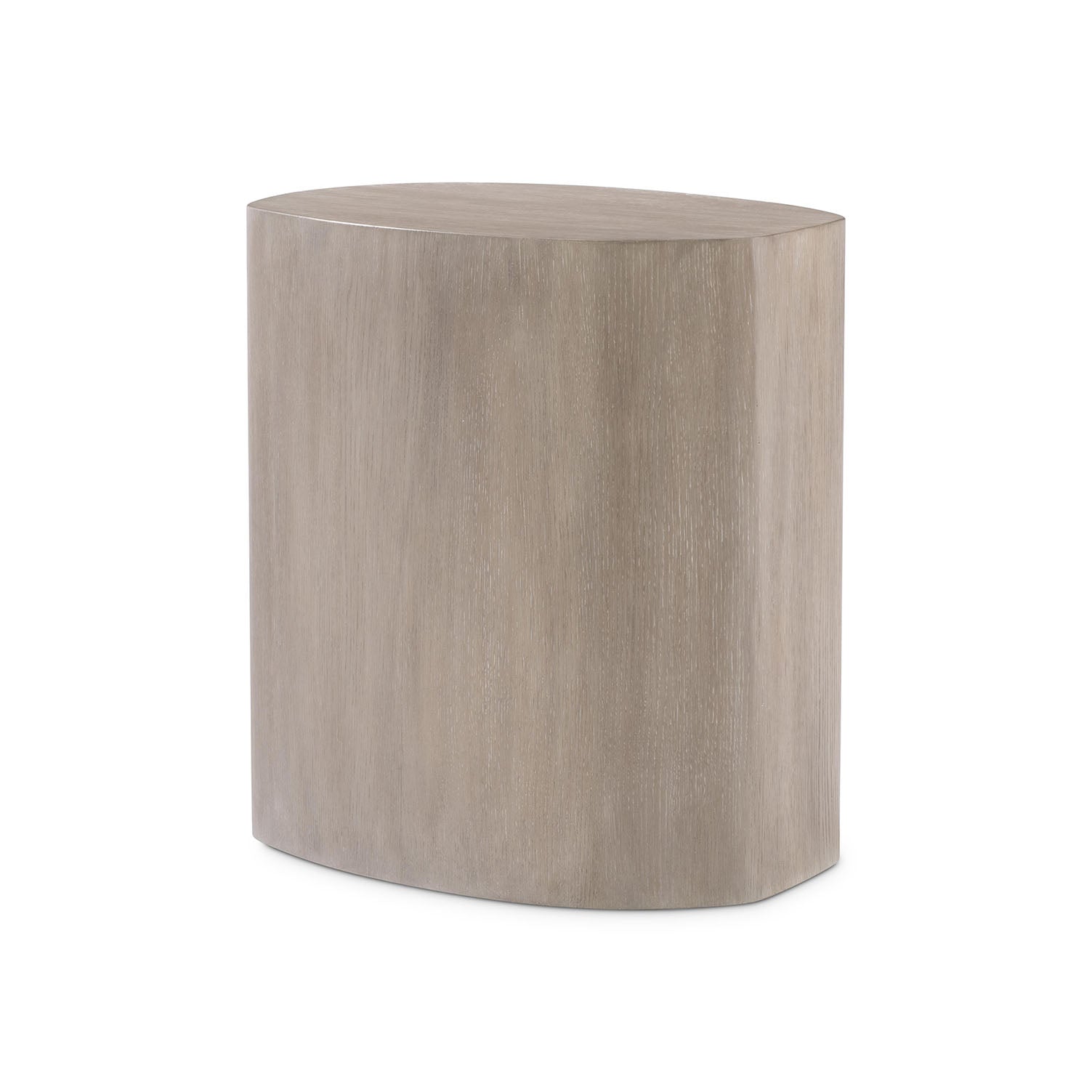 Weston irregular oval wooden side table on a white background