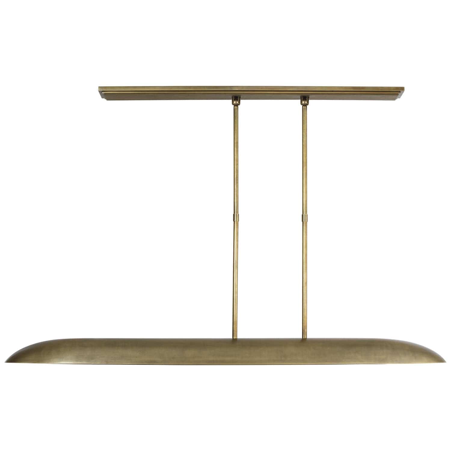 VISUAL COMFORT REMI LINEAR PENDANT MOTTLED BRASS AND WARM WALNUT