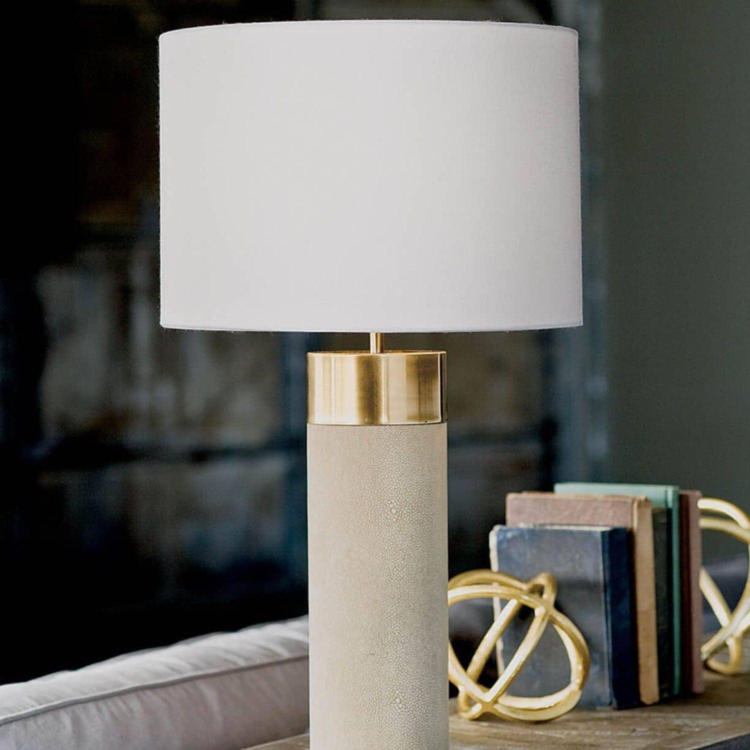 REGINA ANDREW DESIGN HARLOW SHAGREEN CYLINDER LAMP