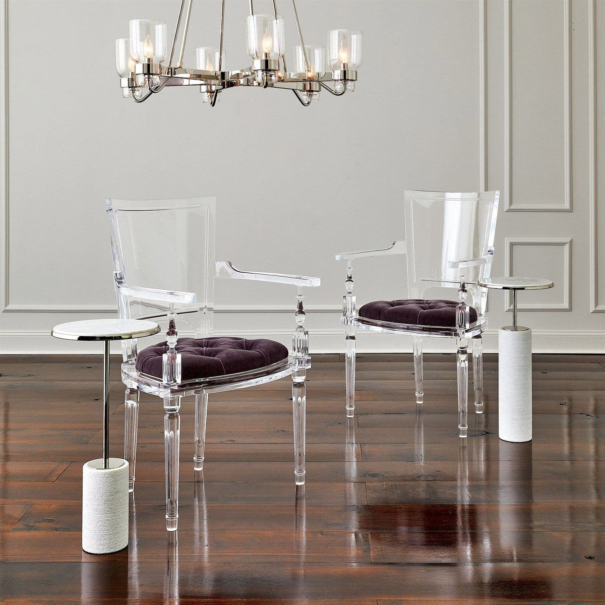 GLOBAL VIEWS CORED MARBLE TABLE