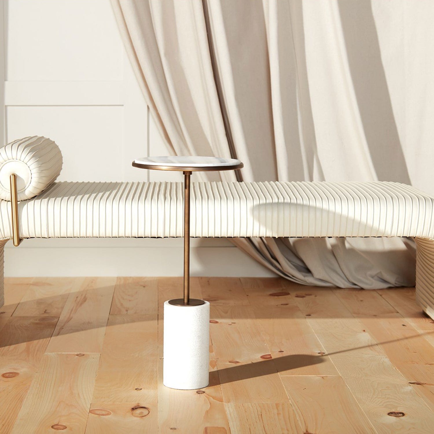 GLOBAL VIEWS CORED MARBLE TABLE