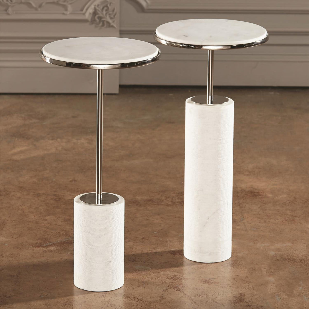 GLOBAL VIEWS CORED MARBLE TABLE
