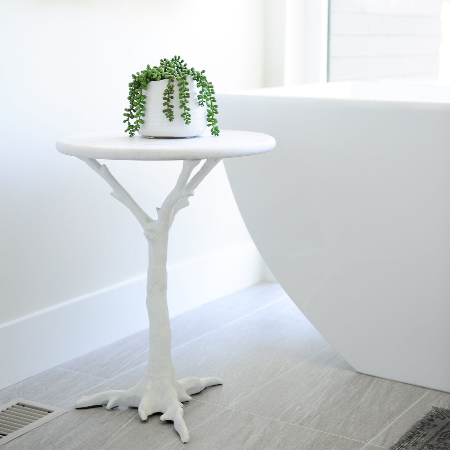 GLOBAL VIEWS FAUX BOIS SIDE TABLE