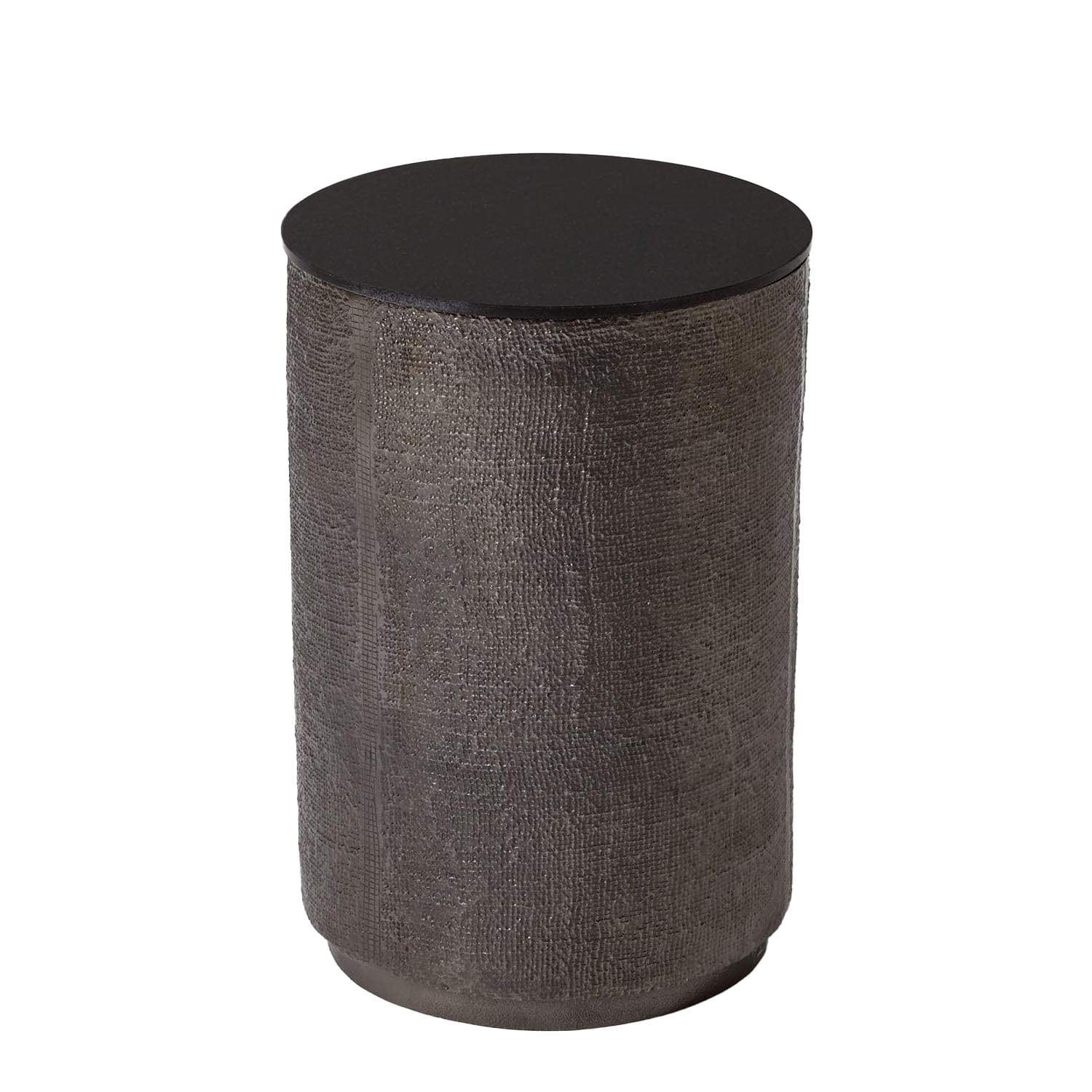 GLOBAL VIEWS HEMP ETCHED BARREL TABLE
