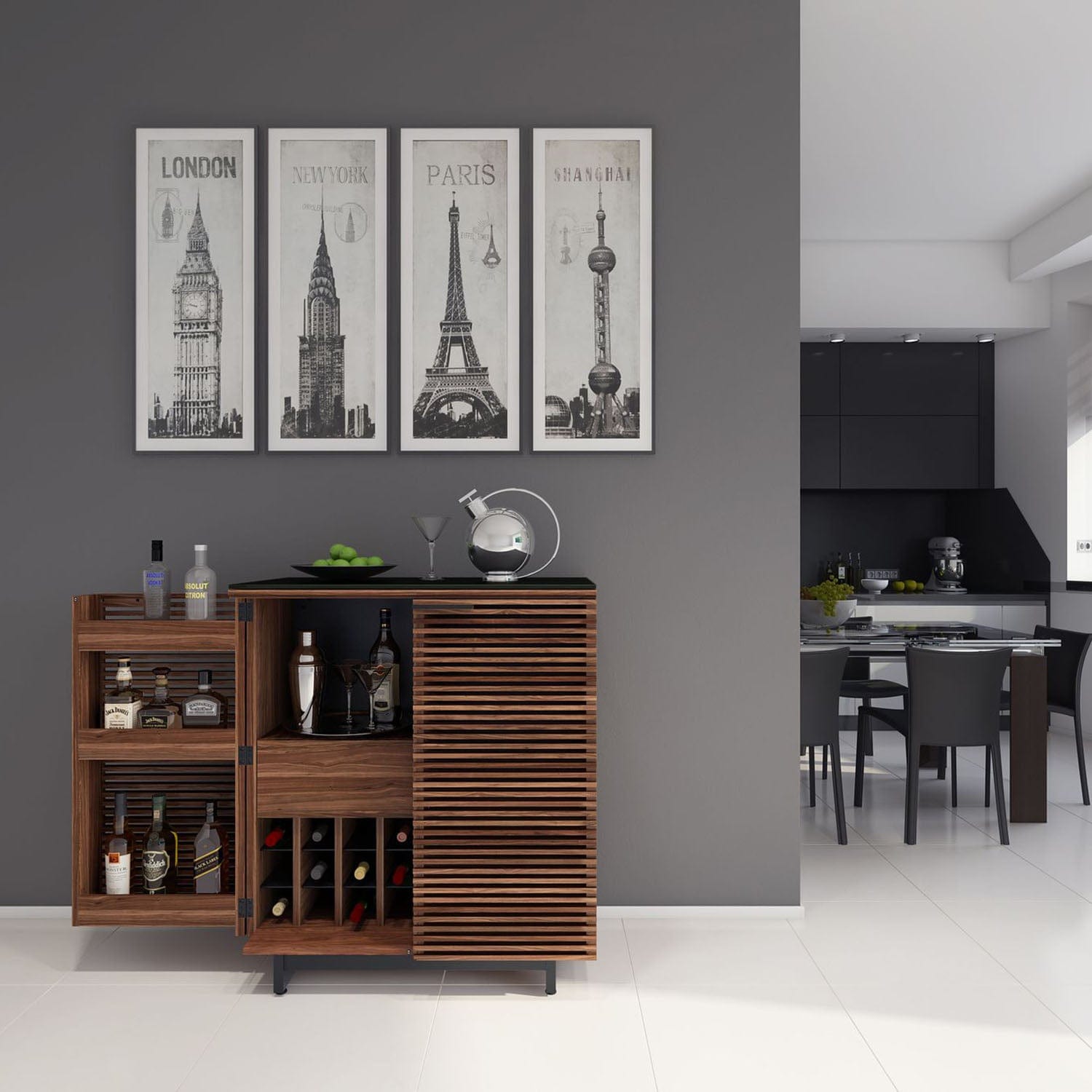 BDI CORRIDOR BAR CABINET