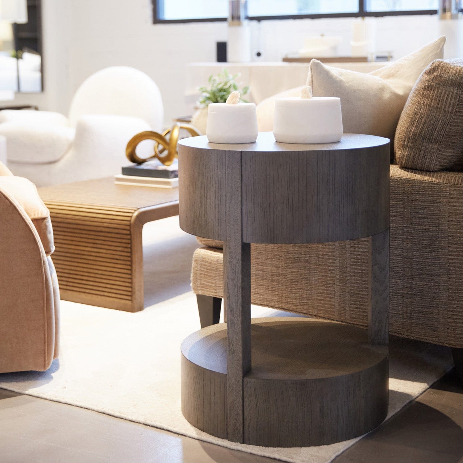 BERNHARDT CALDER CHAIRSIDE TABLE