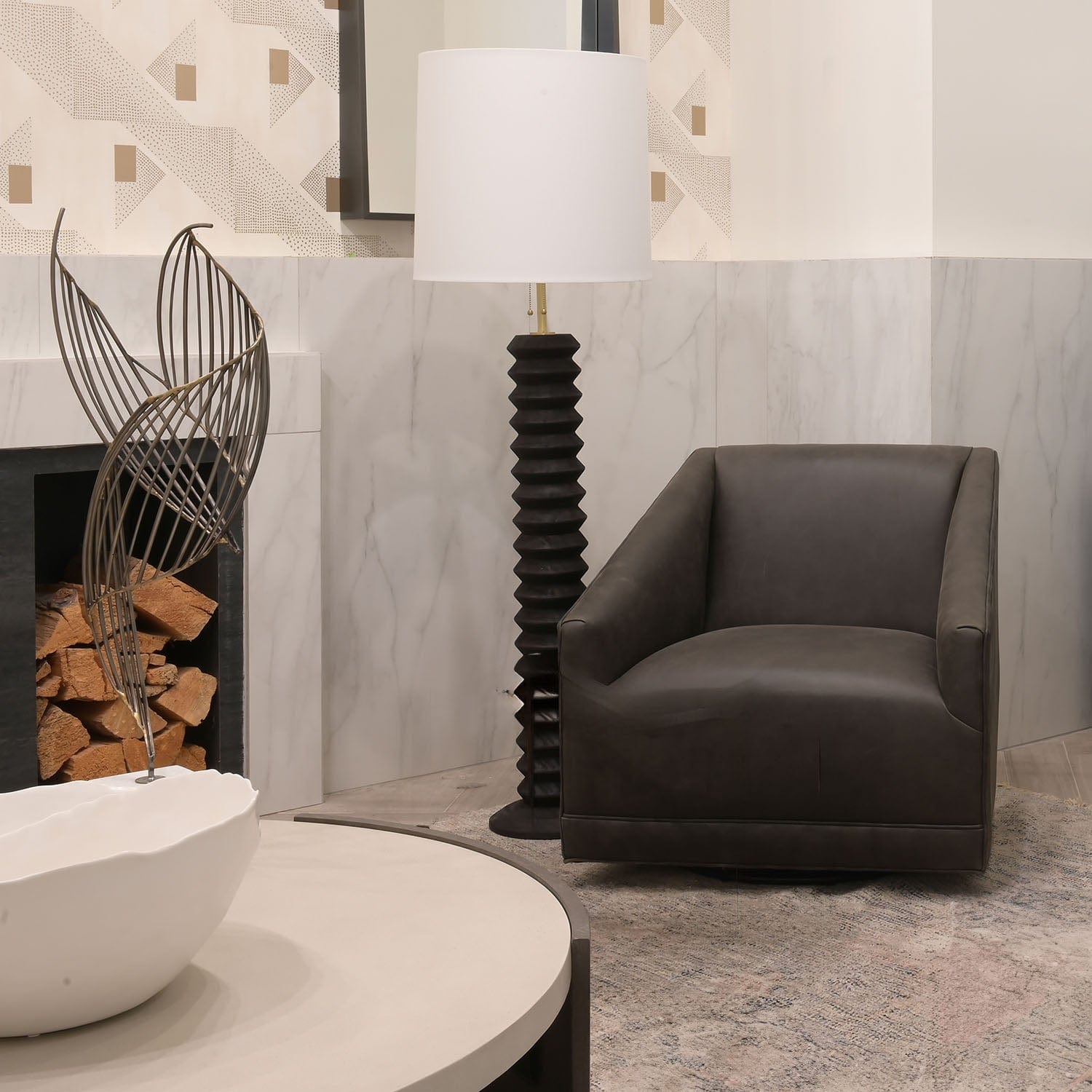 ONCE A TREE FURNITURE ARDEN SWIVEL CHAIR