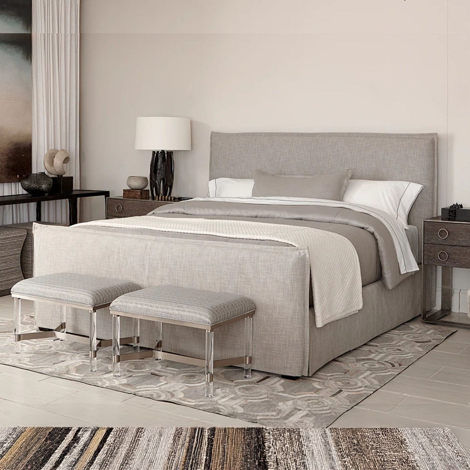 BERNHARDT GERSTON SLIPCOVERED BED