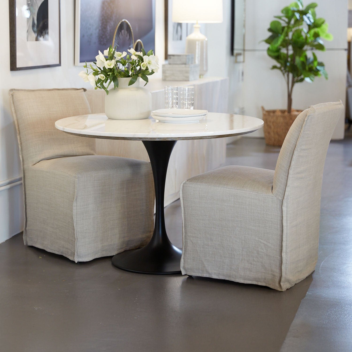 LEE INDUSTRIES QUINN SLIPCOVERED CHAIR