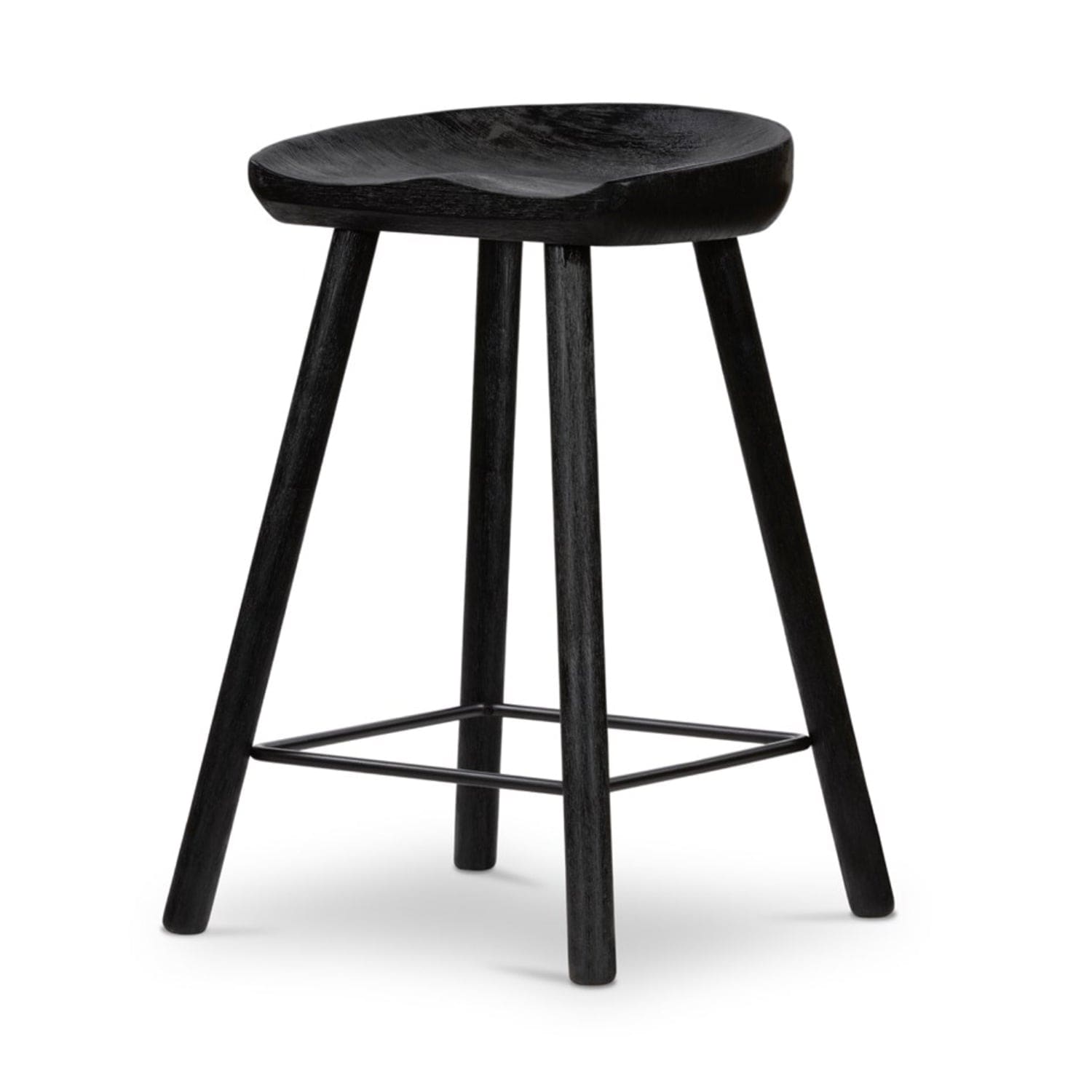 FOUR HANDS BARRETT STOOL Counter Height / Matte Black