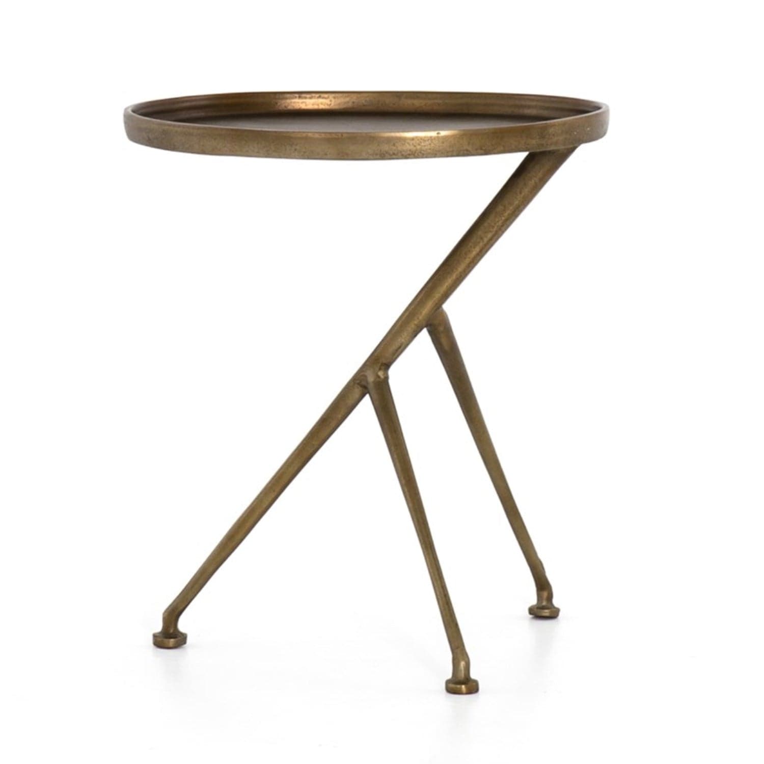 FOUR HANDS SCHMIDT ACCENT TABLE Raw Brass