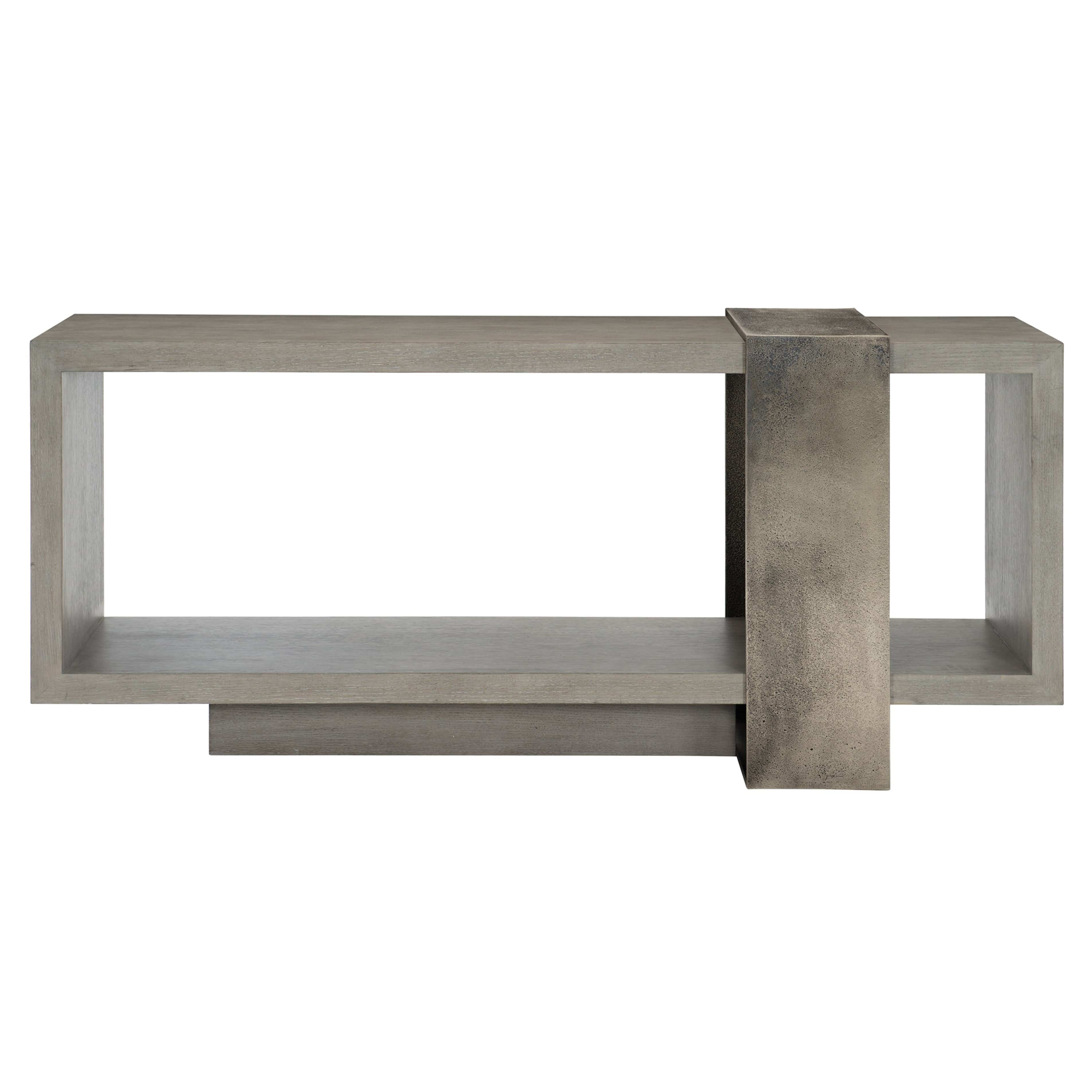 BERNHARDT LINEA CONSOLE Cerused Greige