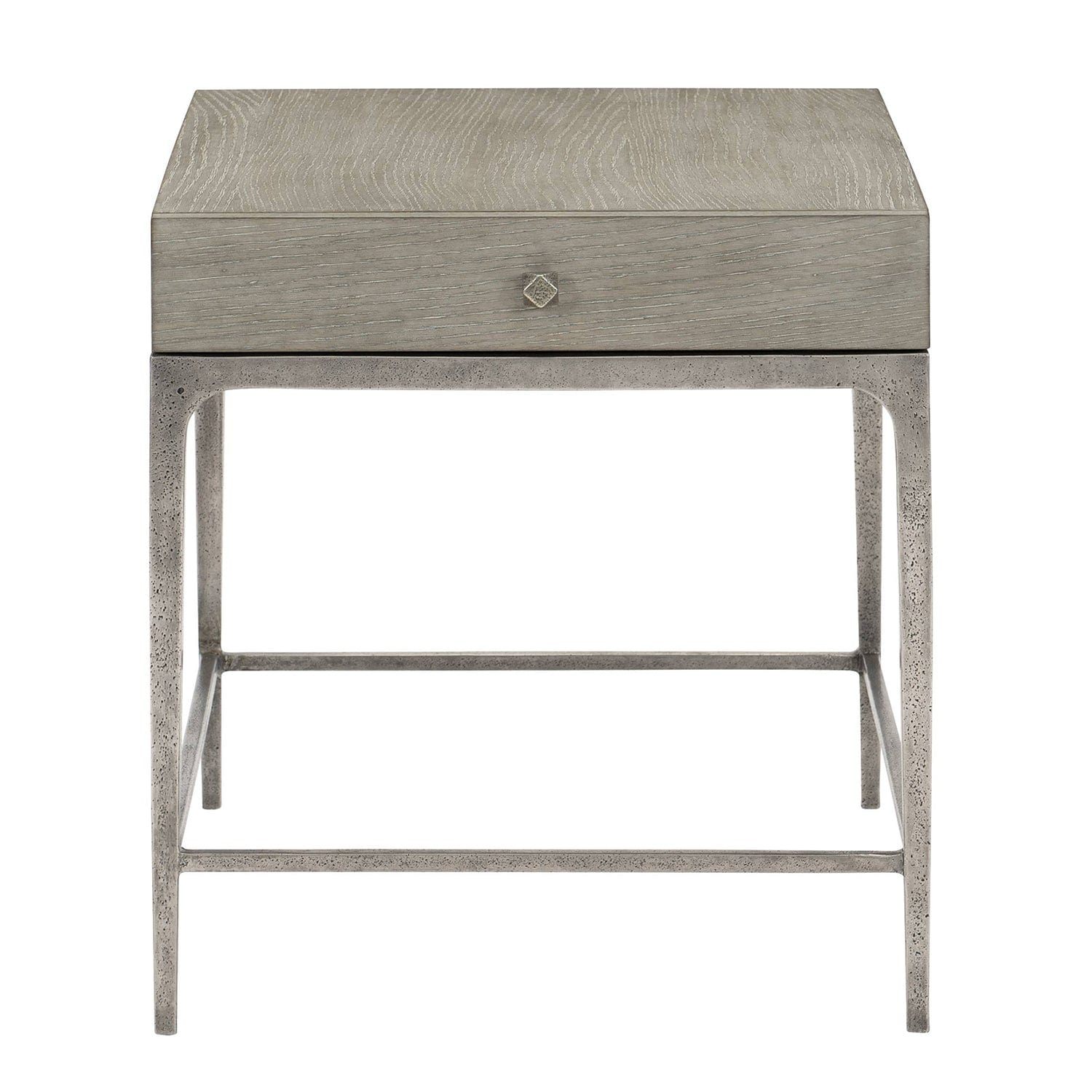 BERNHARDT LINEA END TABLE Cerused Greige