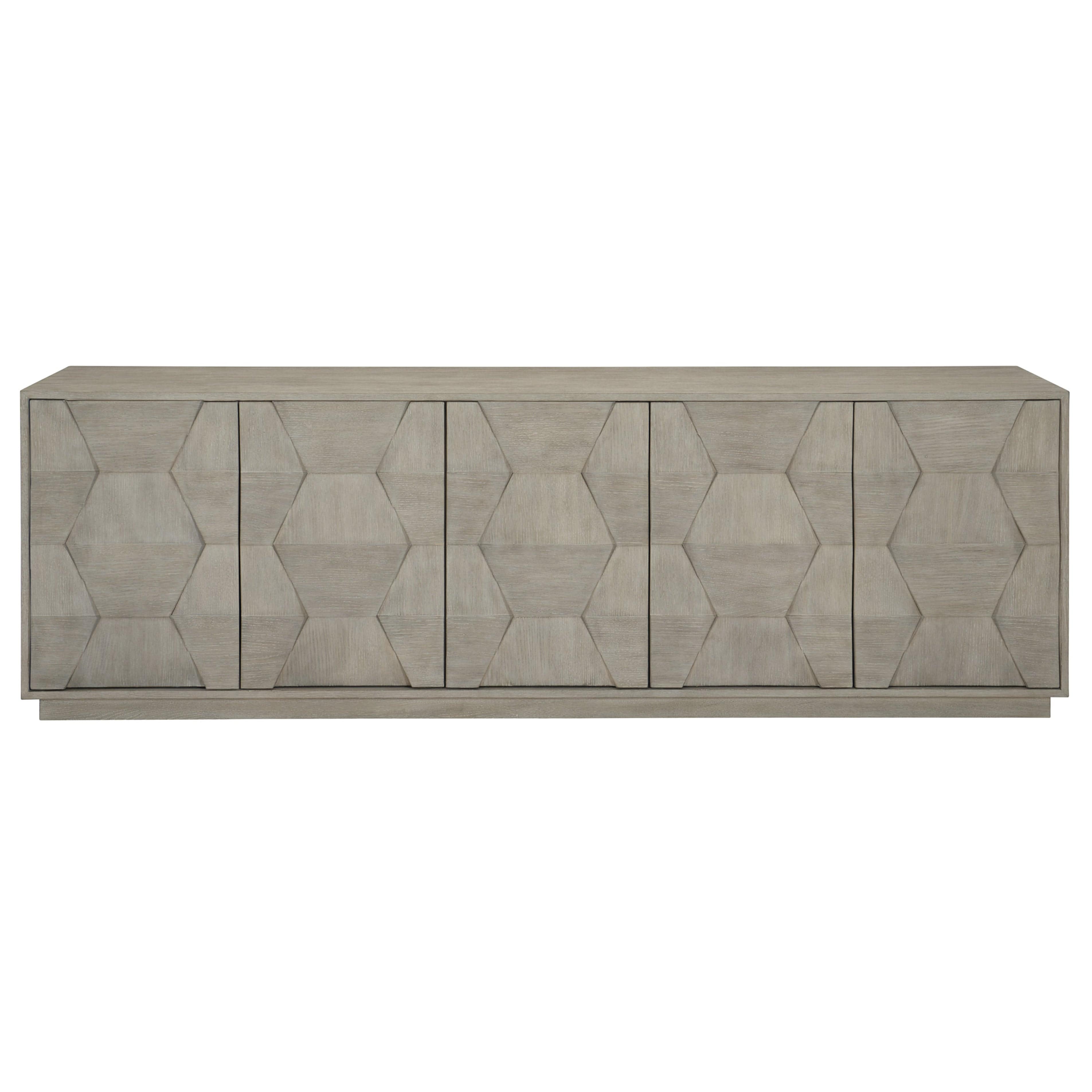 BERNHARDT LINEA ENTERTAINMENT CONSOLE Cerused Greige