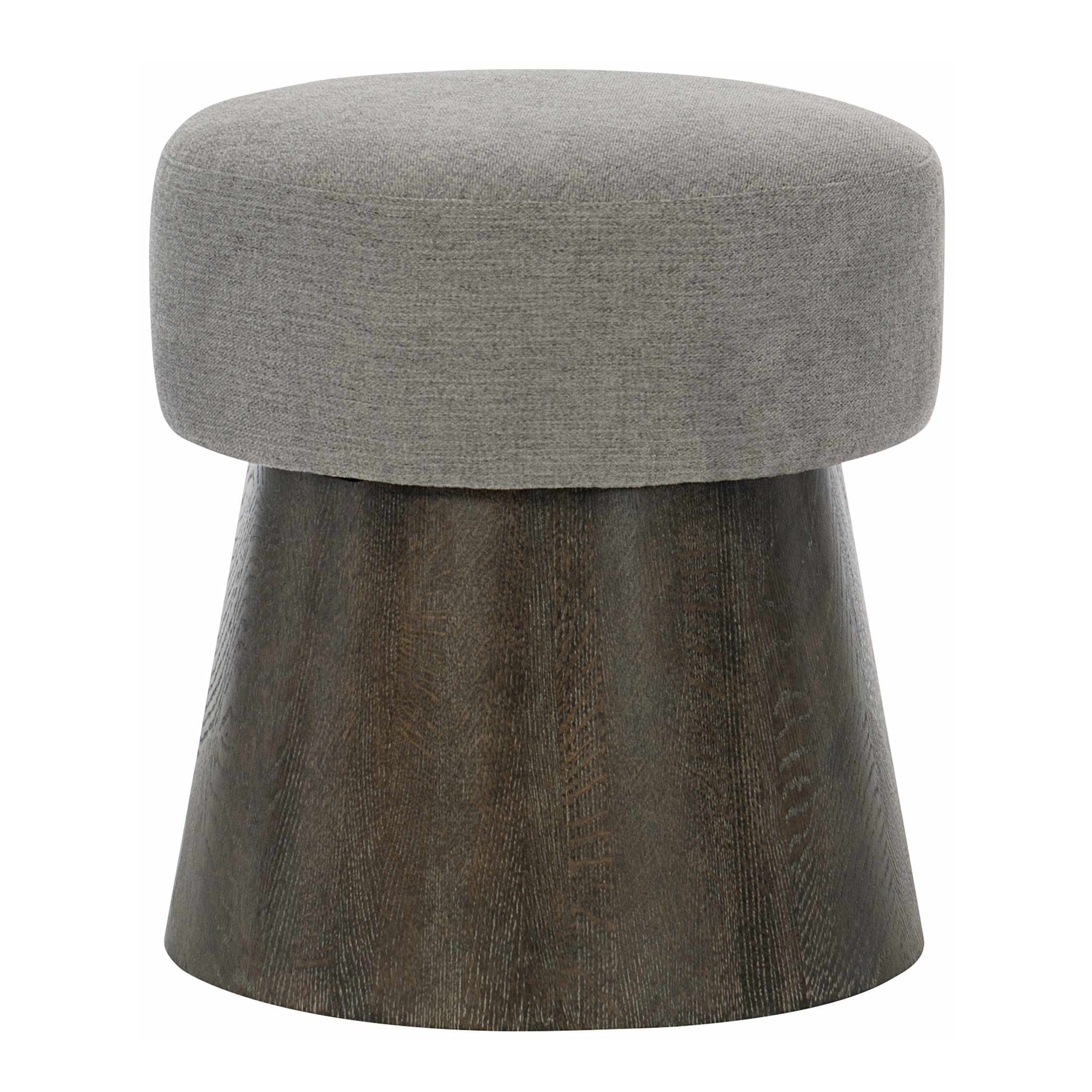 BERNHARDT LINEA ROUND BENCH Cerused Charcoal
