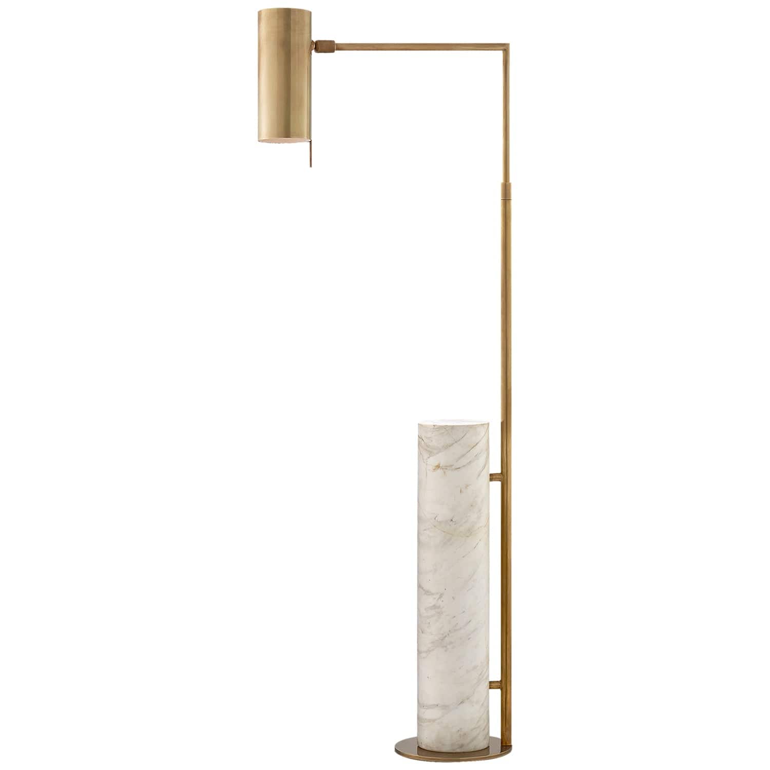 VISUAL COMFORT ALMA FLOOR LAMP Burnished Brass and White Marble