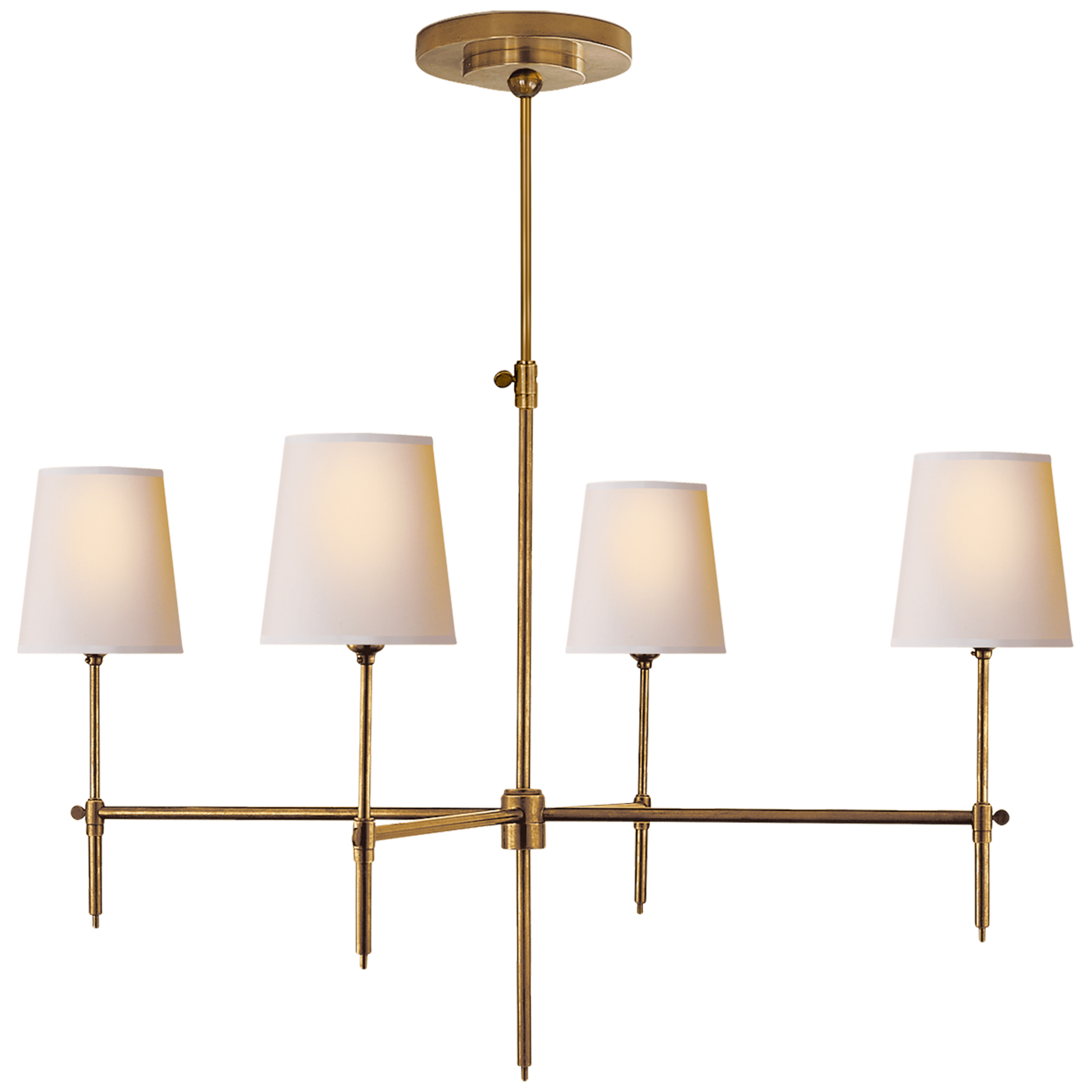 VISUAL COMFORT BRYANT LARGE CHANDELIER Hand-Rubbed Antique Brass