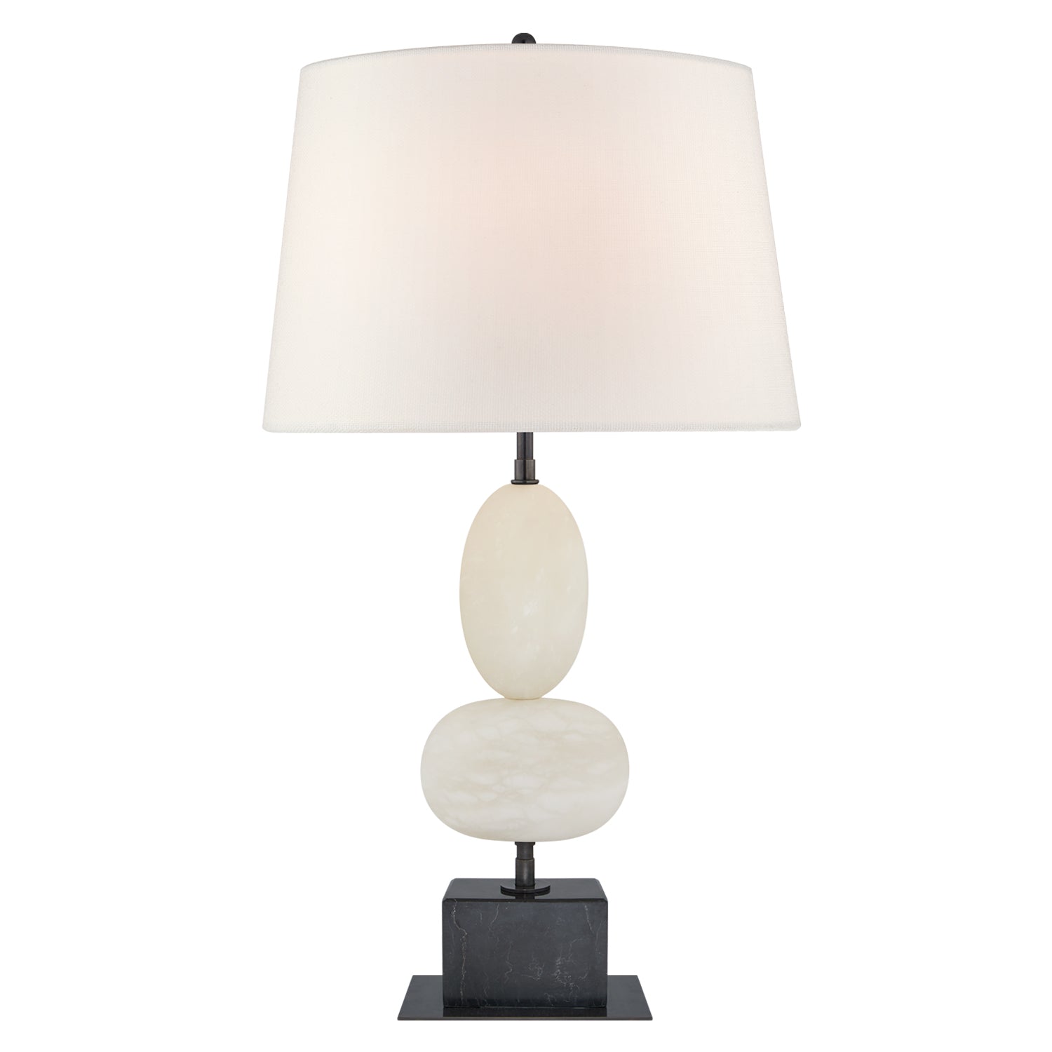 VISUAL COMFORT DANI TABLE LAMP Alabaster and Black Marble