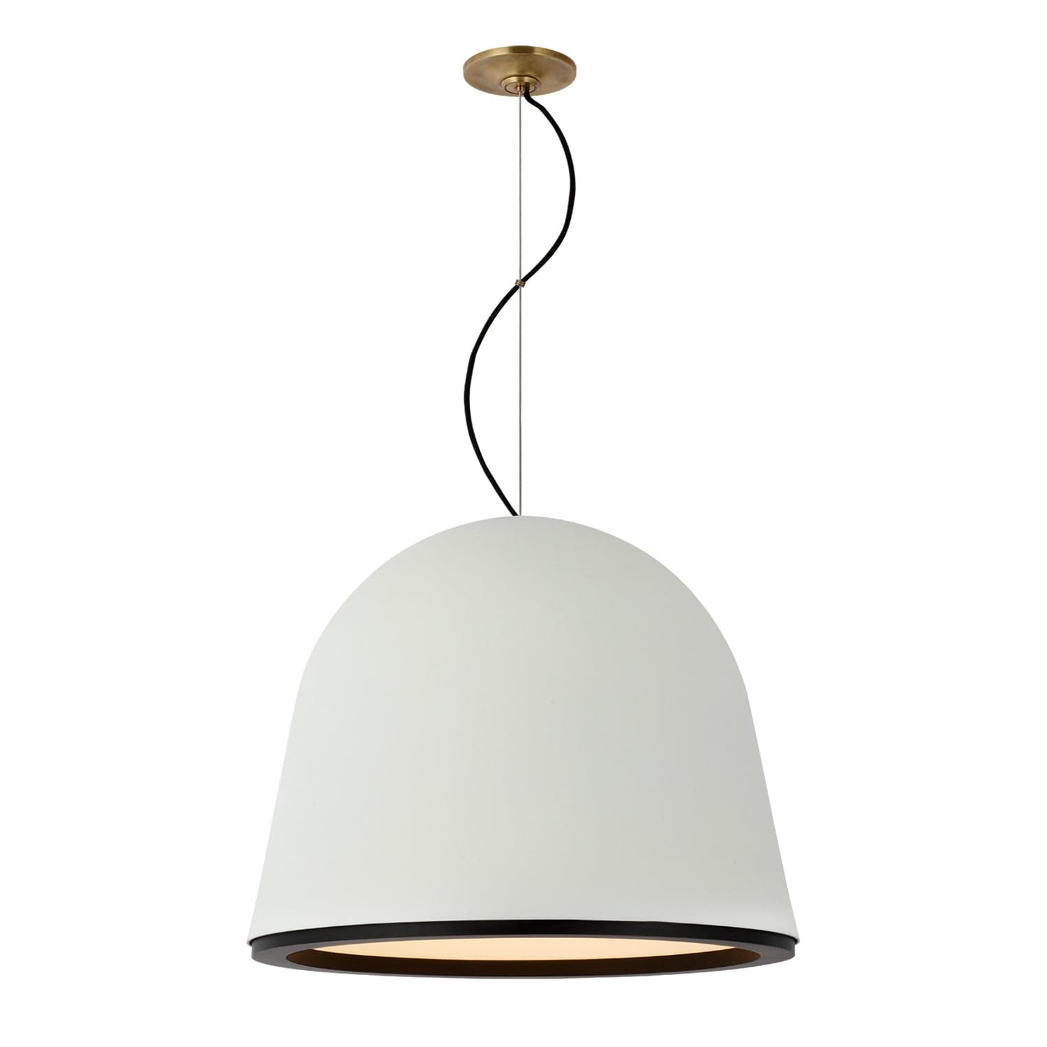VISUAL COMFORT MURPHY PENDANT (OPTIONS) Small / Plaster White & Matte Black