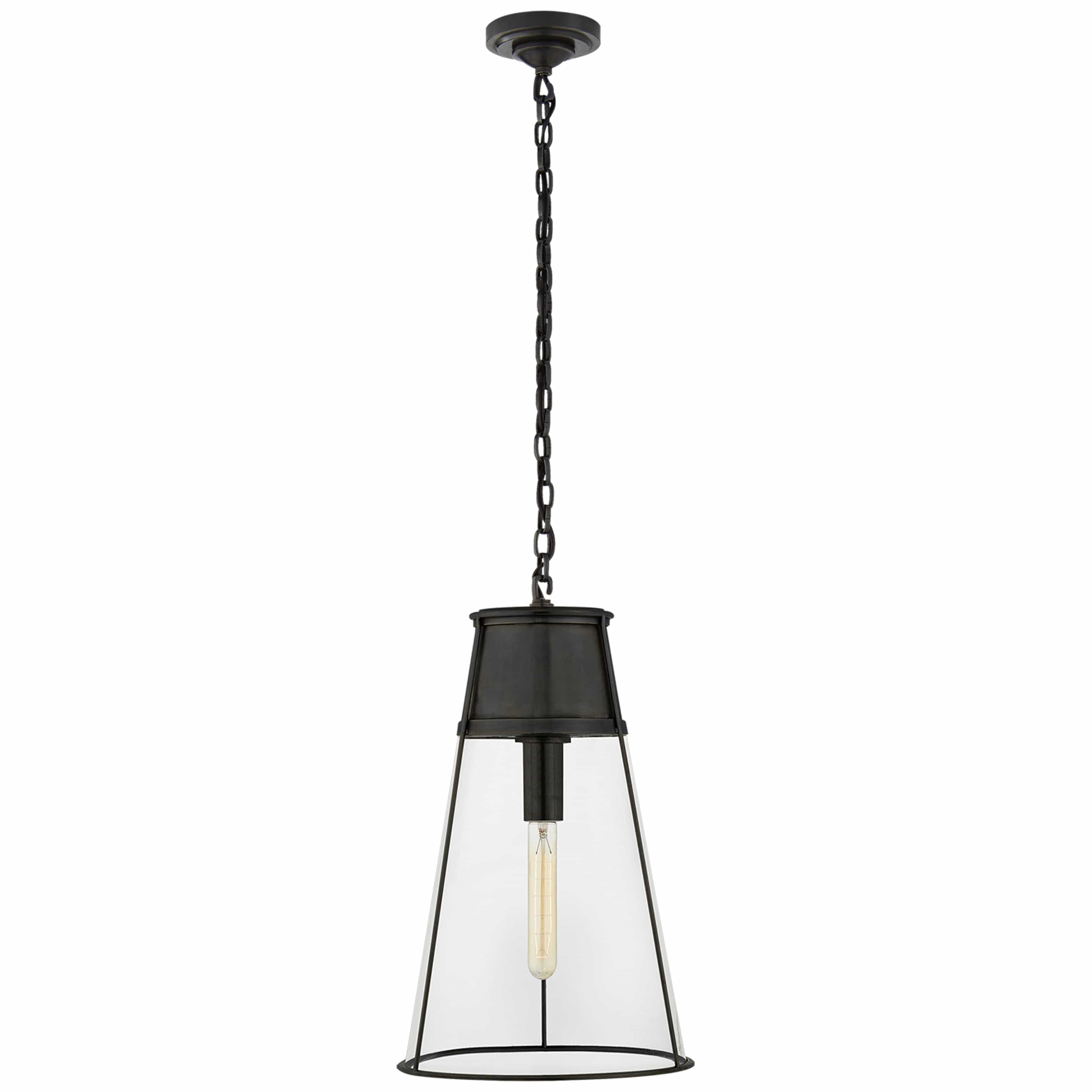 VISUAL COMFORT ROBINSON LARGE PENDANT Bronze / Clear