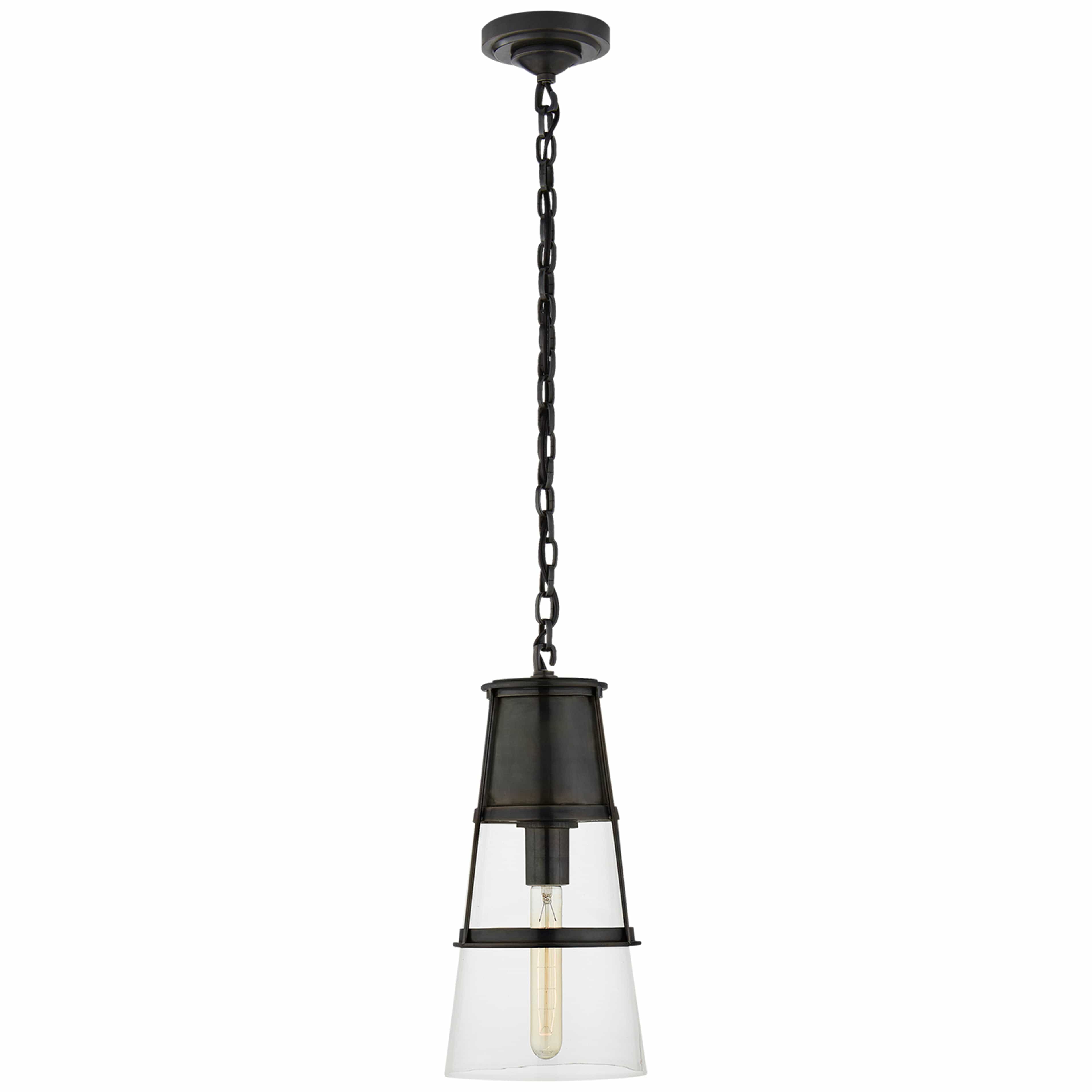 VISUAL COMFORT ROBINSON MEDIUM PENDANT Bronze / Clear