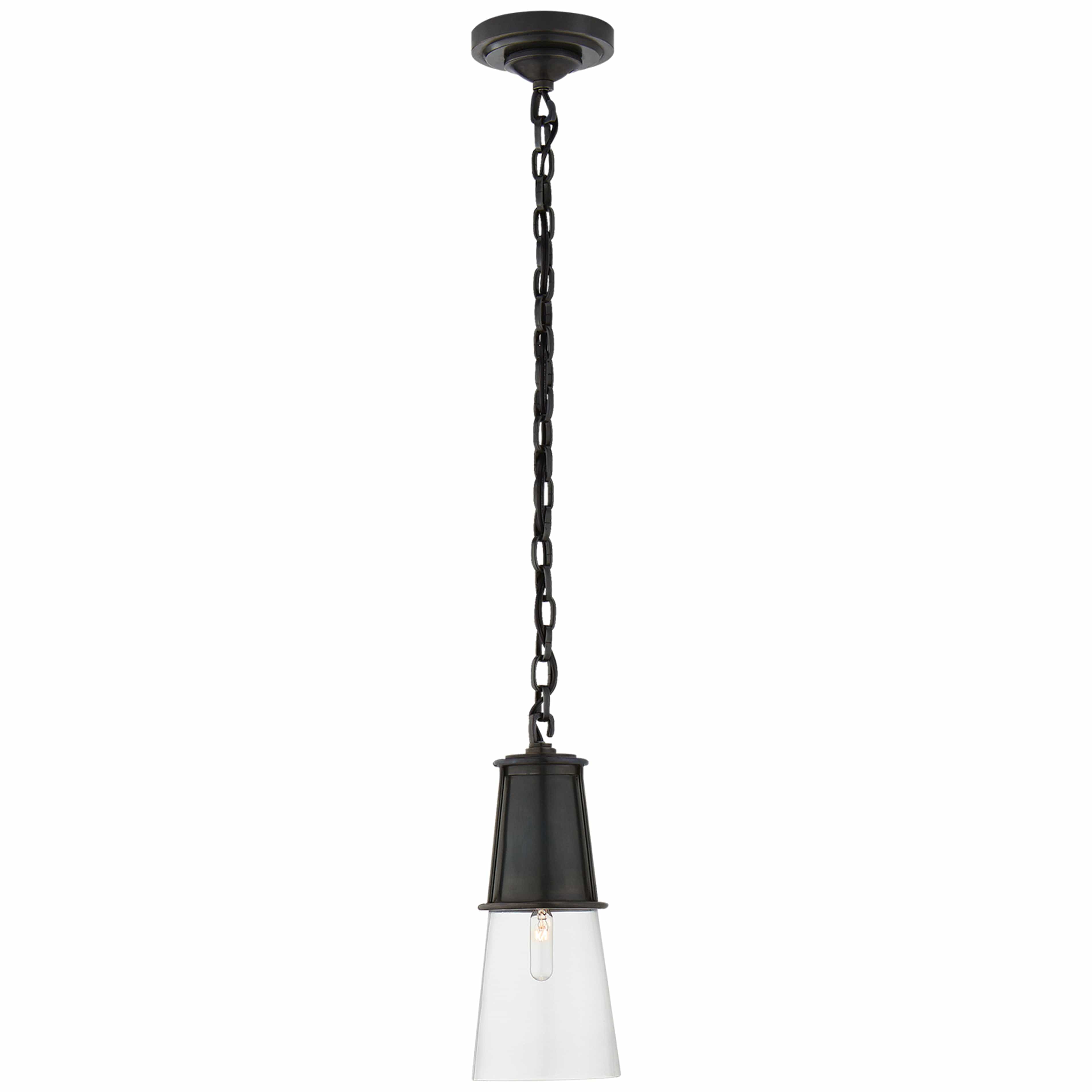 VISUAL COMFORT ROBINSON SMALL PENDANT Bronze / Clear