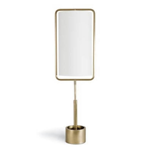 REGINA ANDREW DESIGN GEO RECTANGLE TABLE LAMP Brass