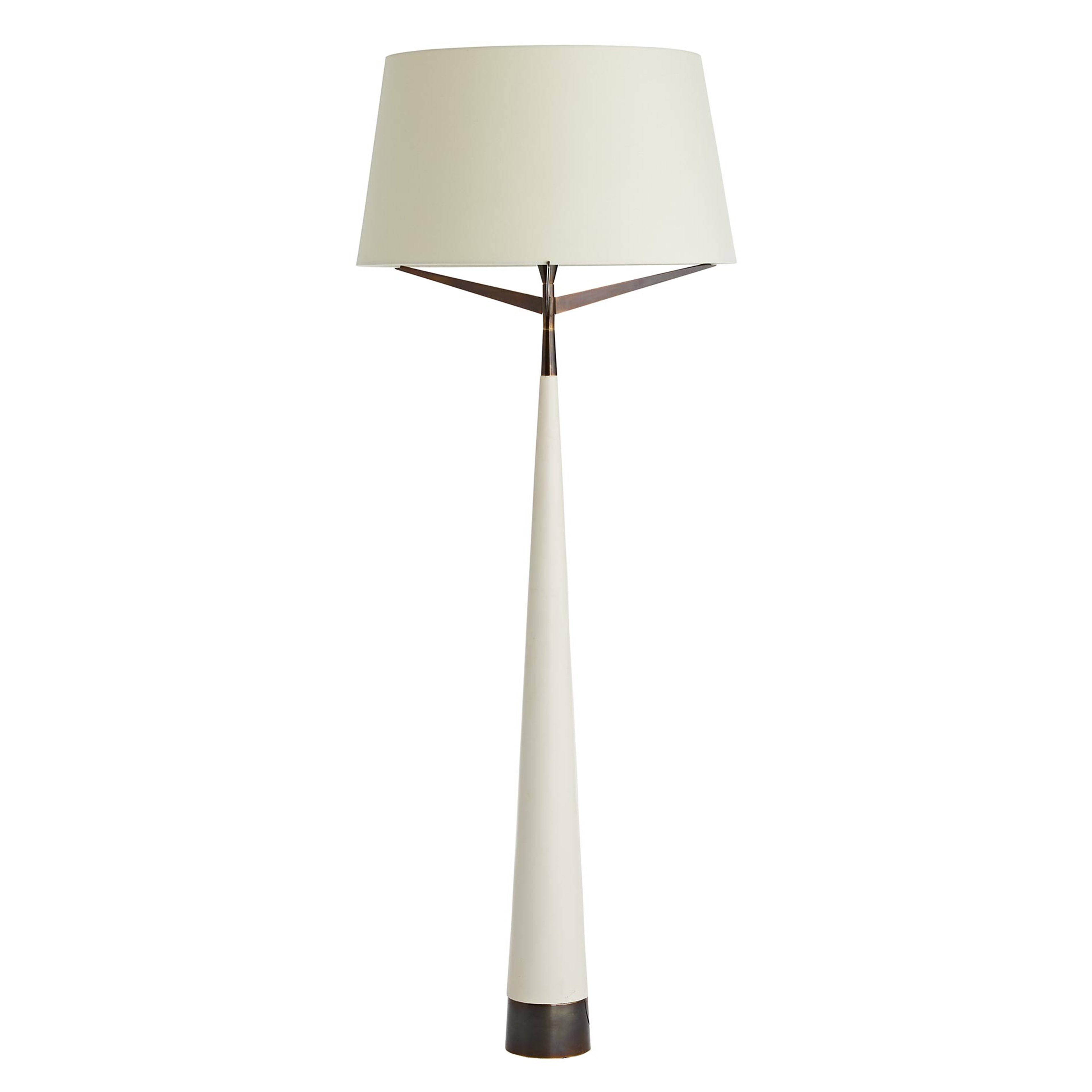 ARTERIORS ELDEN FLOOR LAMP Ivory Resin/Heritage Brass