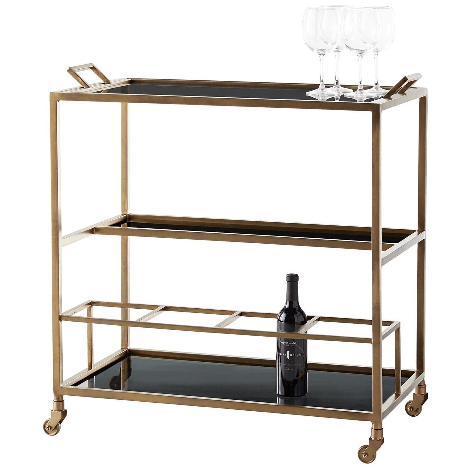 ARTERIORS JAK BAR CART Antique Brass