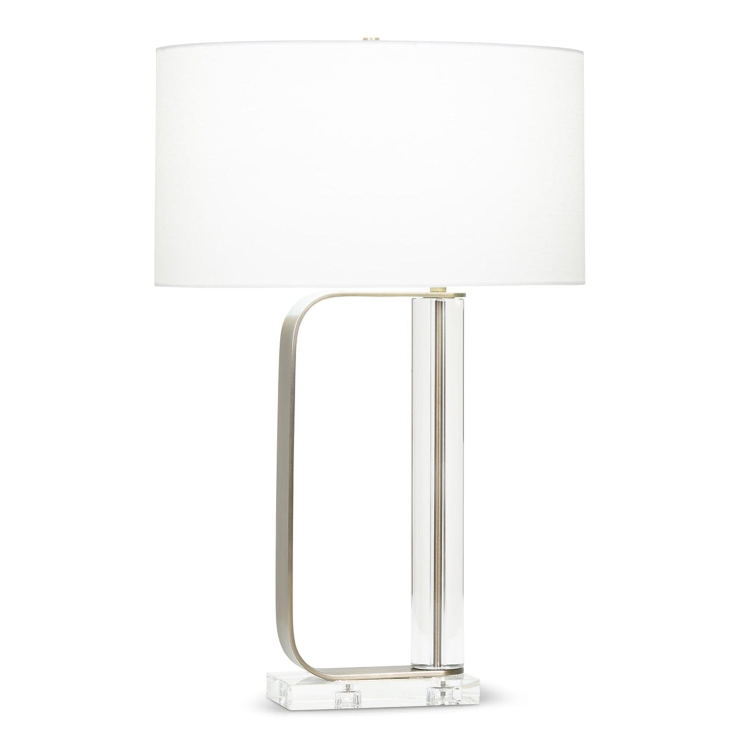 FLOW DECOR ABBY LAMP OWL-Off White Linen