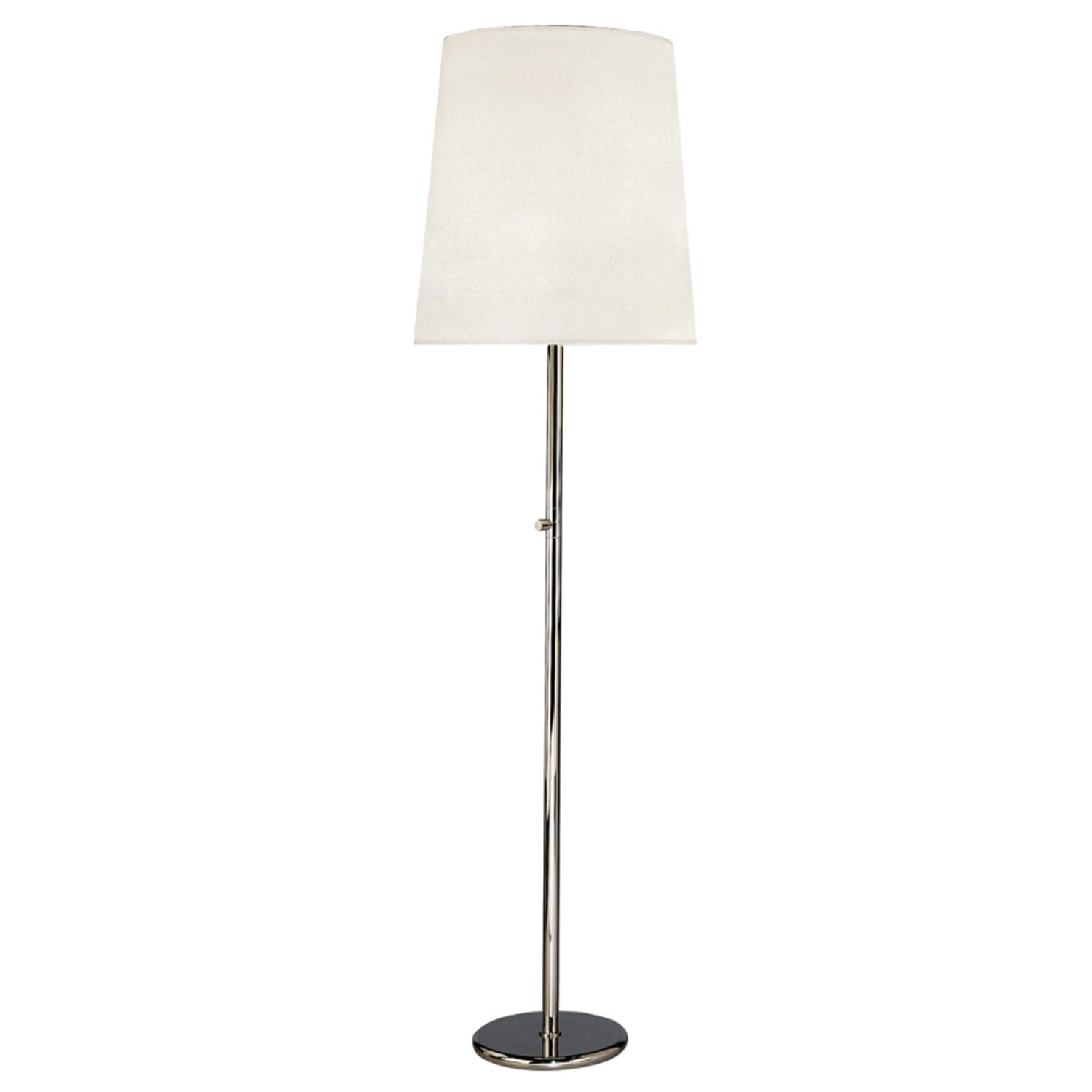 ROBERT ABBEY BUSTER FLOOR LAMP Polished Nickel with Taupe Shade