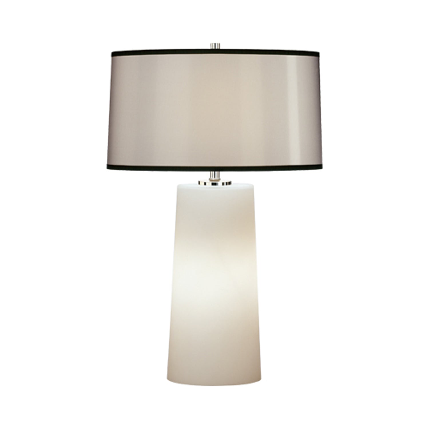 ROBERT ABBEY OLINDA TABLE LAMP Frosted Glass with Black Organza Shade