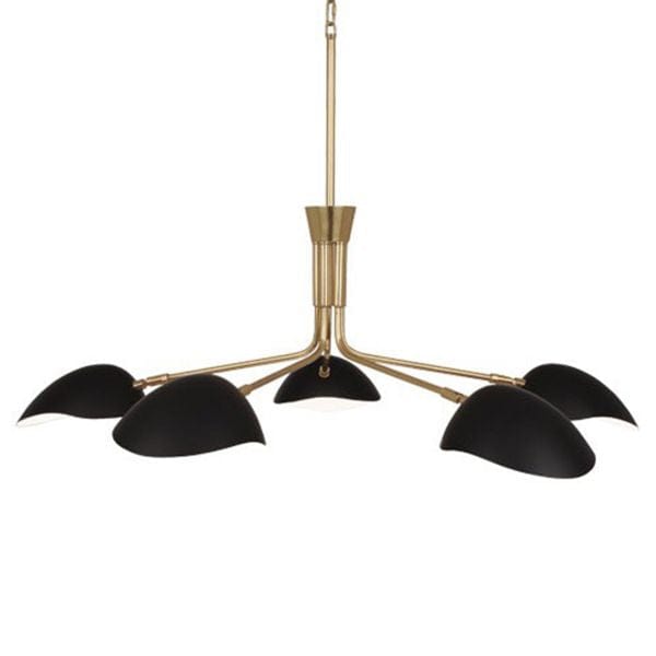 ROBERT ABBEY RICO ESPINET RACER CHANDELIER Modern Brass