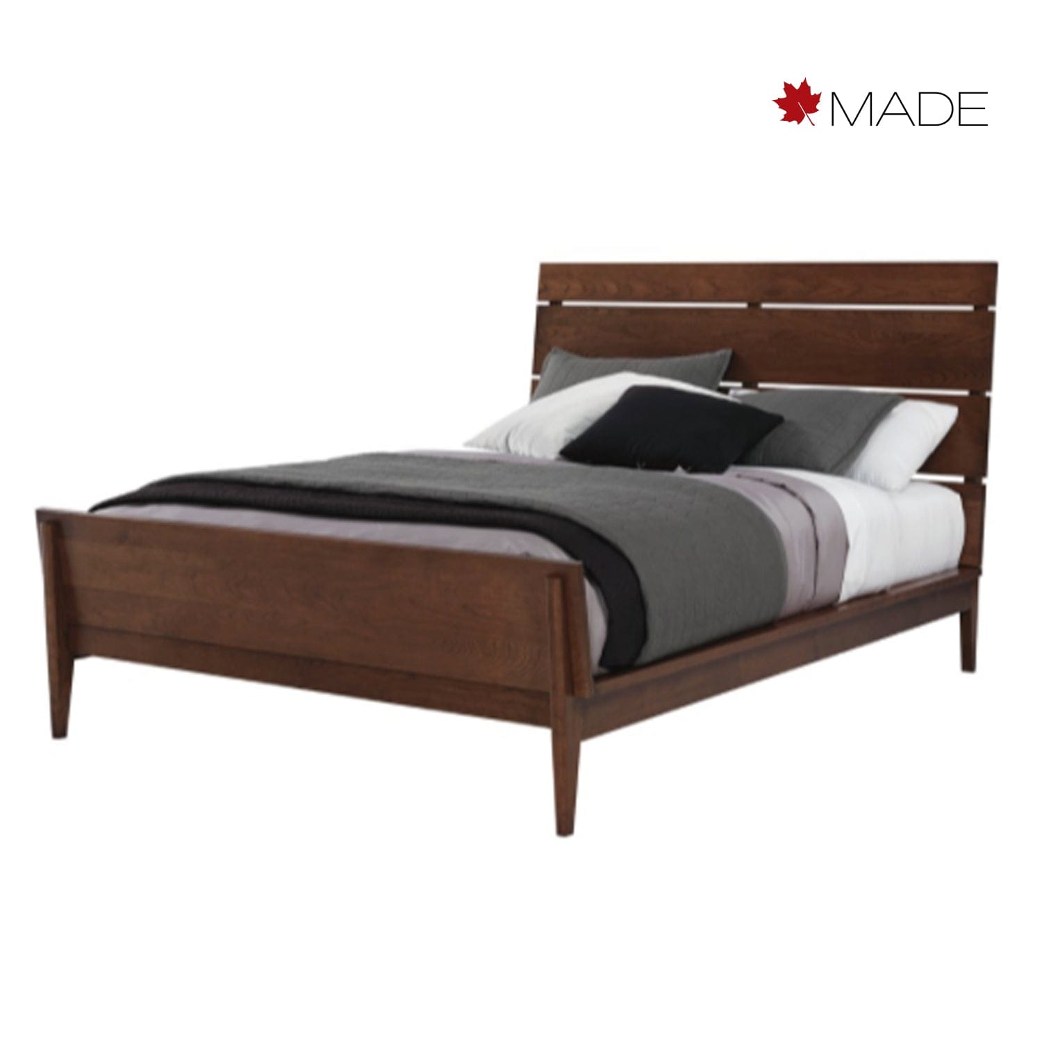 WEST BROTHERS FURNITURE CAMBER WOOD HEADBOARD BED