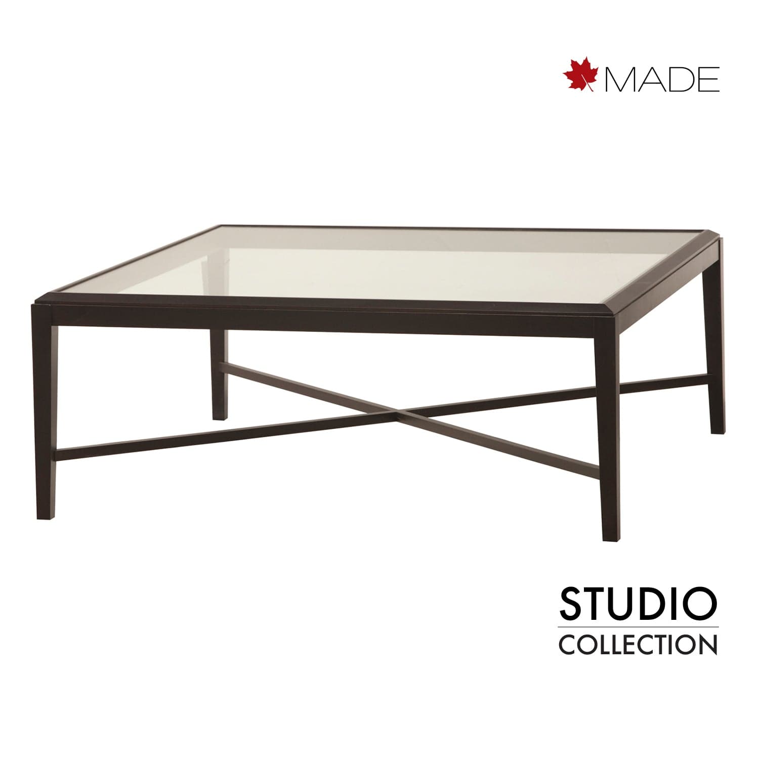 ONCE A TREE FURNITURE MELROSE COFFEE TABLE (OPTIONS) Square Glass Top