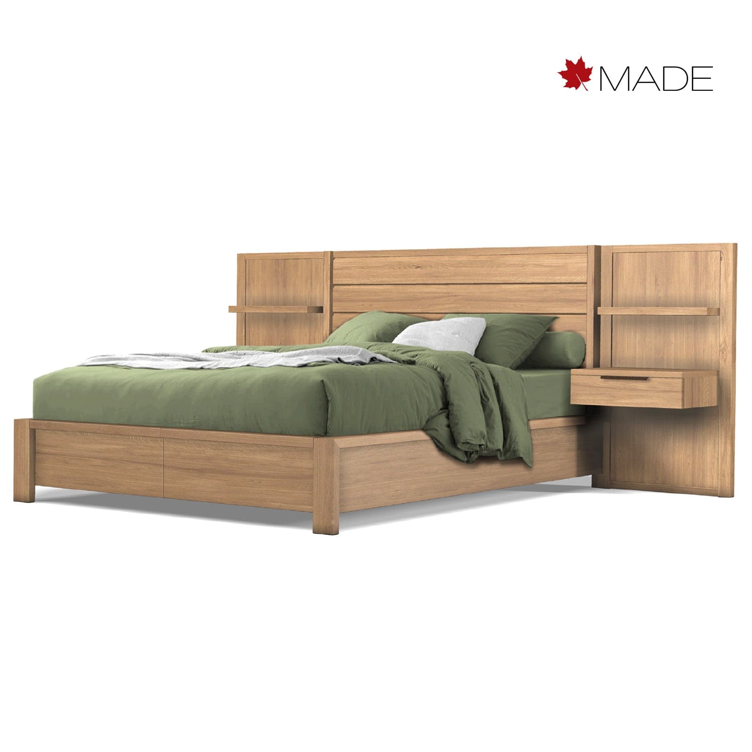 WEST BROTHERS FURNITURE PHASE PANEL BED WITH NIGHTSTANDS