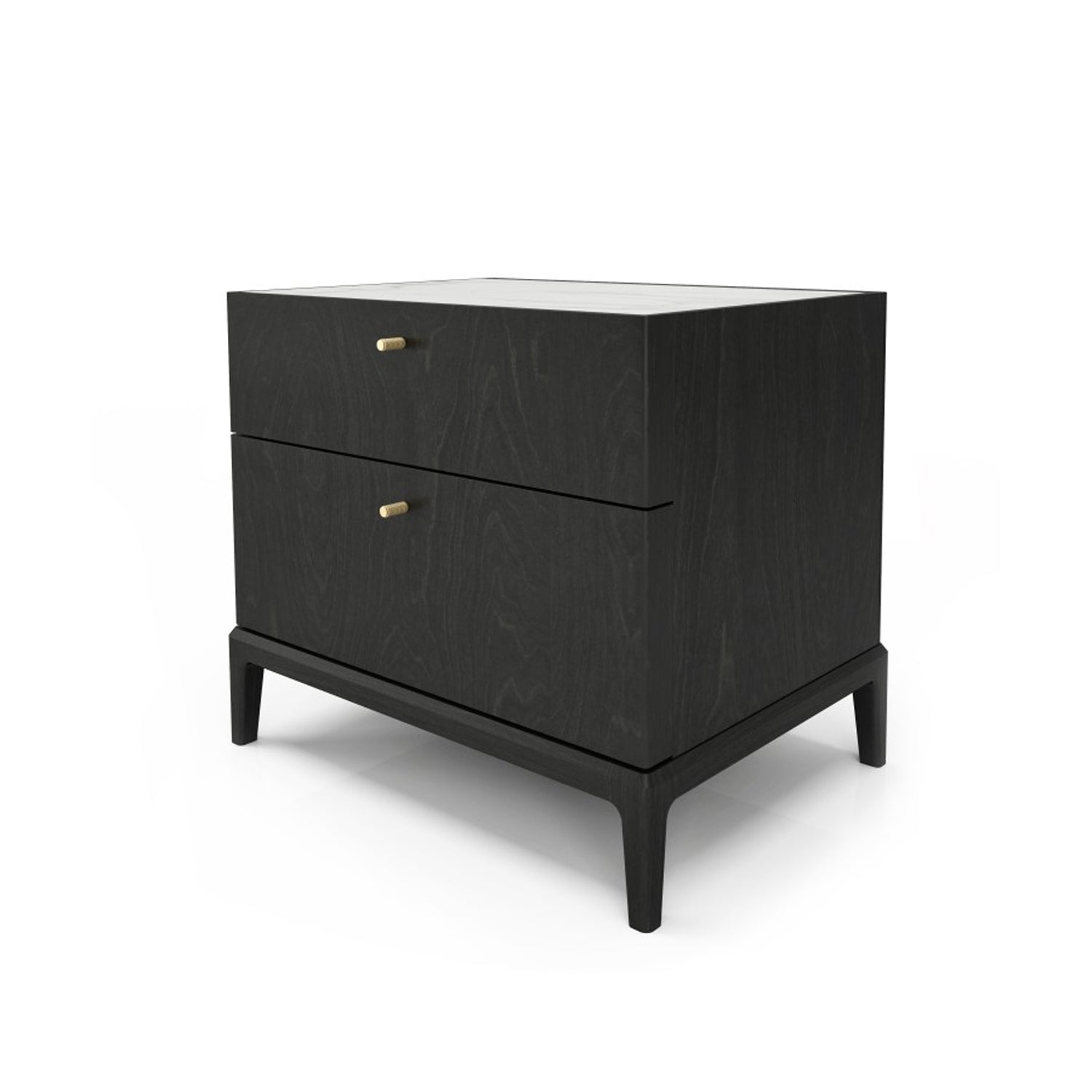 HEMRIK 2 DRAWER WIDE NIGHTSTAND