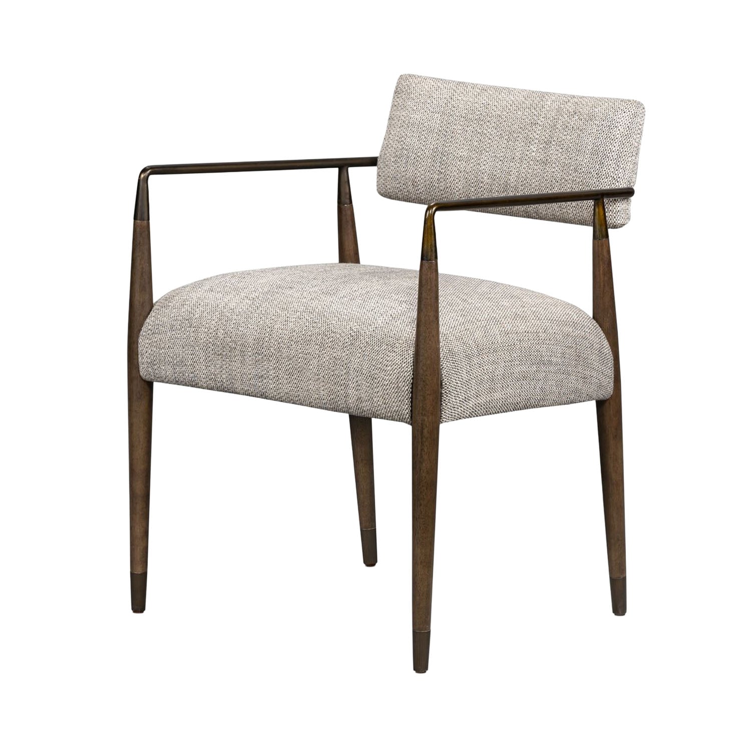 waldon Chair with charter oatmeal fabric on a white background
