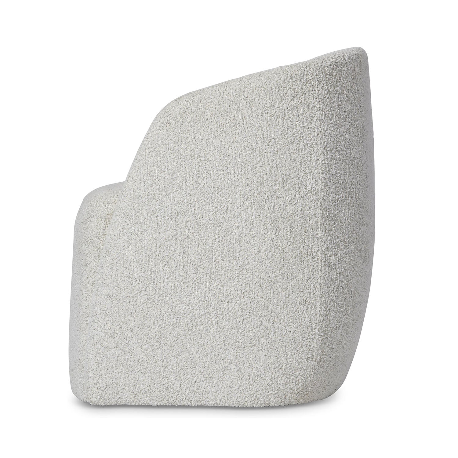Textured Arcadia arm chair on a white background-side view