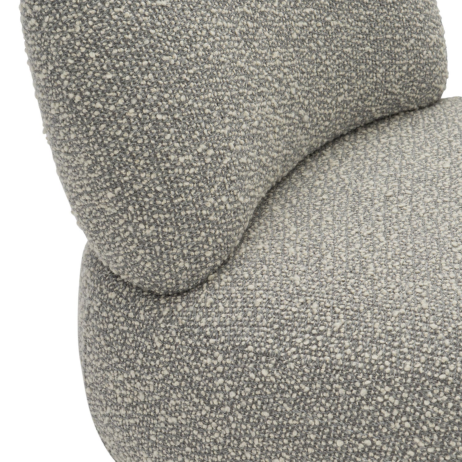 Close-up of a textured gray lulu chair