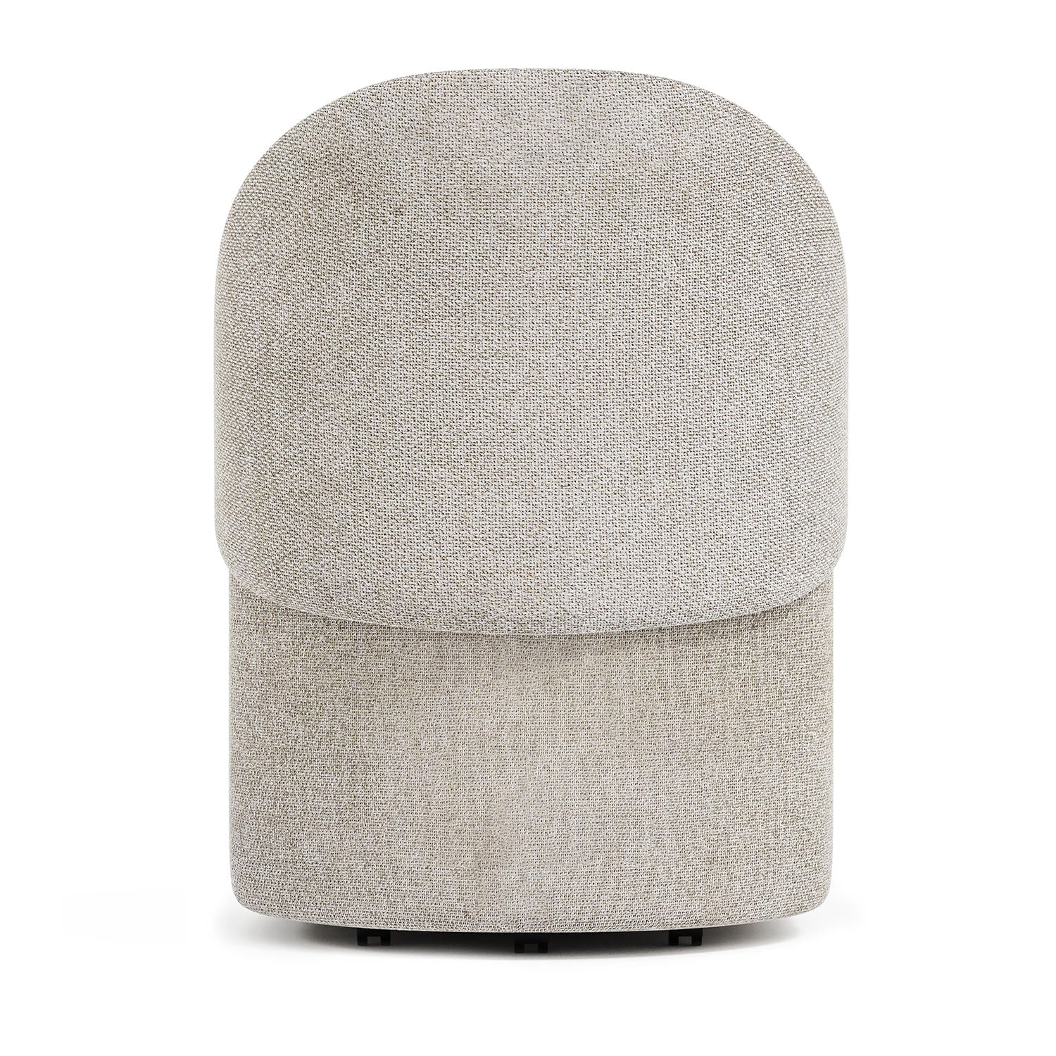 Gray textured tempo chair on a white background-back view