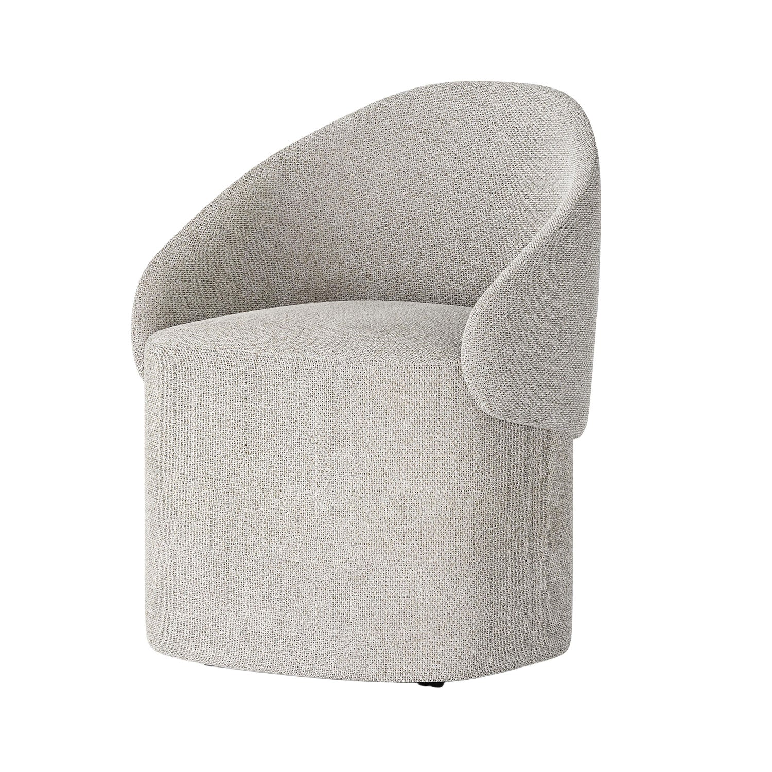 Gray textured Tempo armchair on a white background